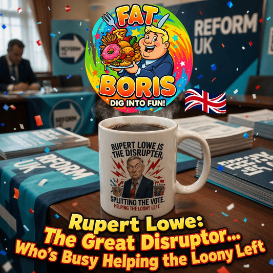 Rupert Lowe: The Great Disruptor... Who's Busy Helping the Loony Left COFFEE MUG
