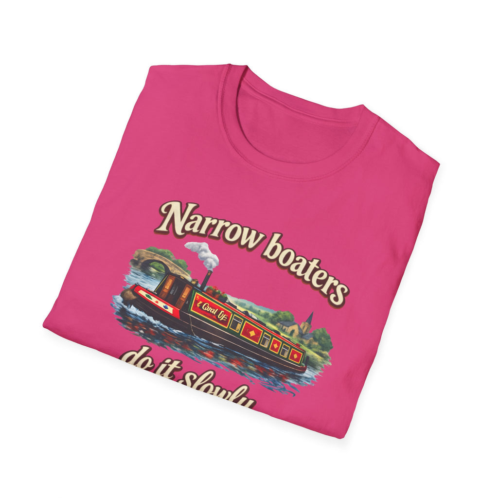 Narrow Boaters Do It Slowly T-Shirt — Canal Boat Vintage Graphic Tee Printify