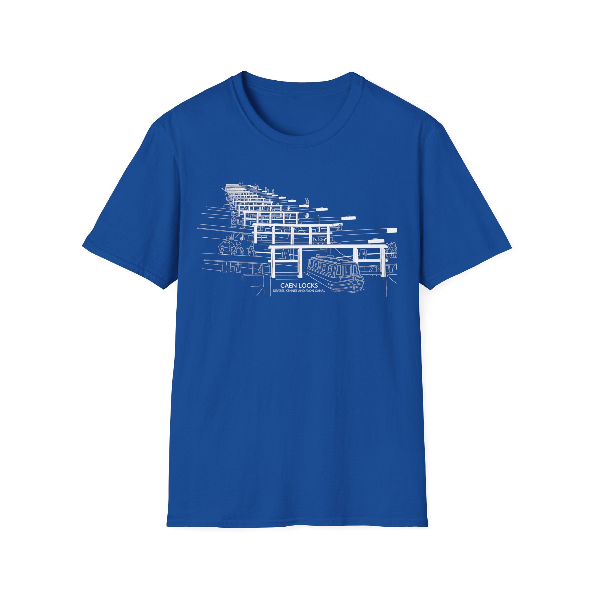 Caen Hill Locks Devizes Kennet and Avon Canal Unisex Softstyle T-Shirt