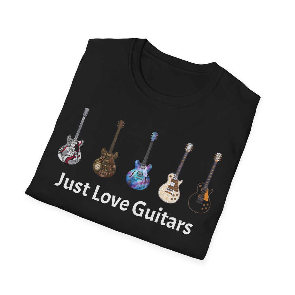 Just Love Guitars T-Shirt — Acoustic & Electric Guitar Lover Tee Printify