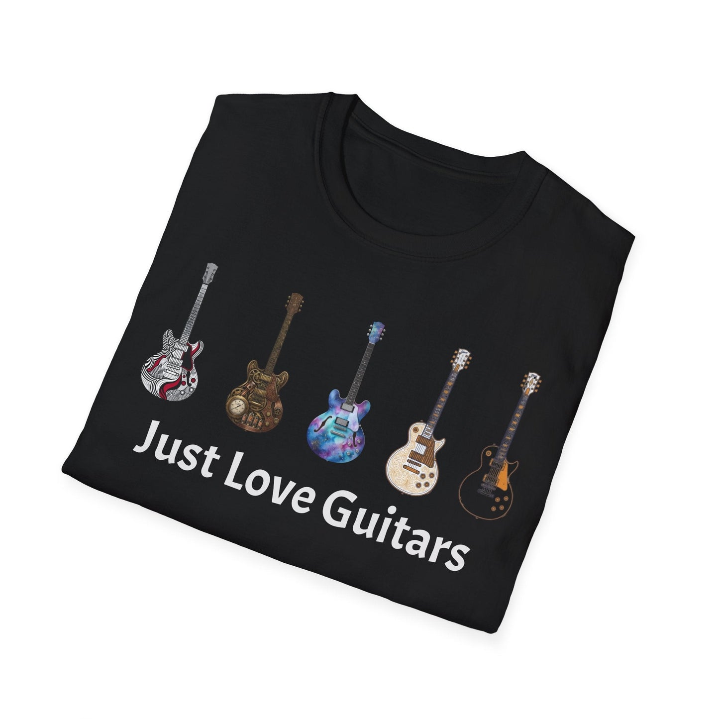 Just Love Guitars T-Shirt — Acoustic & Electric Guitar Lover Tee Printify