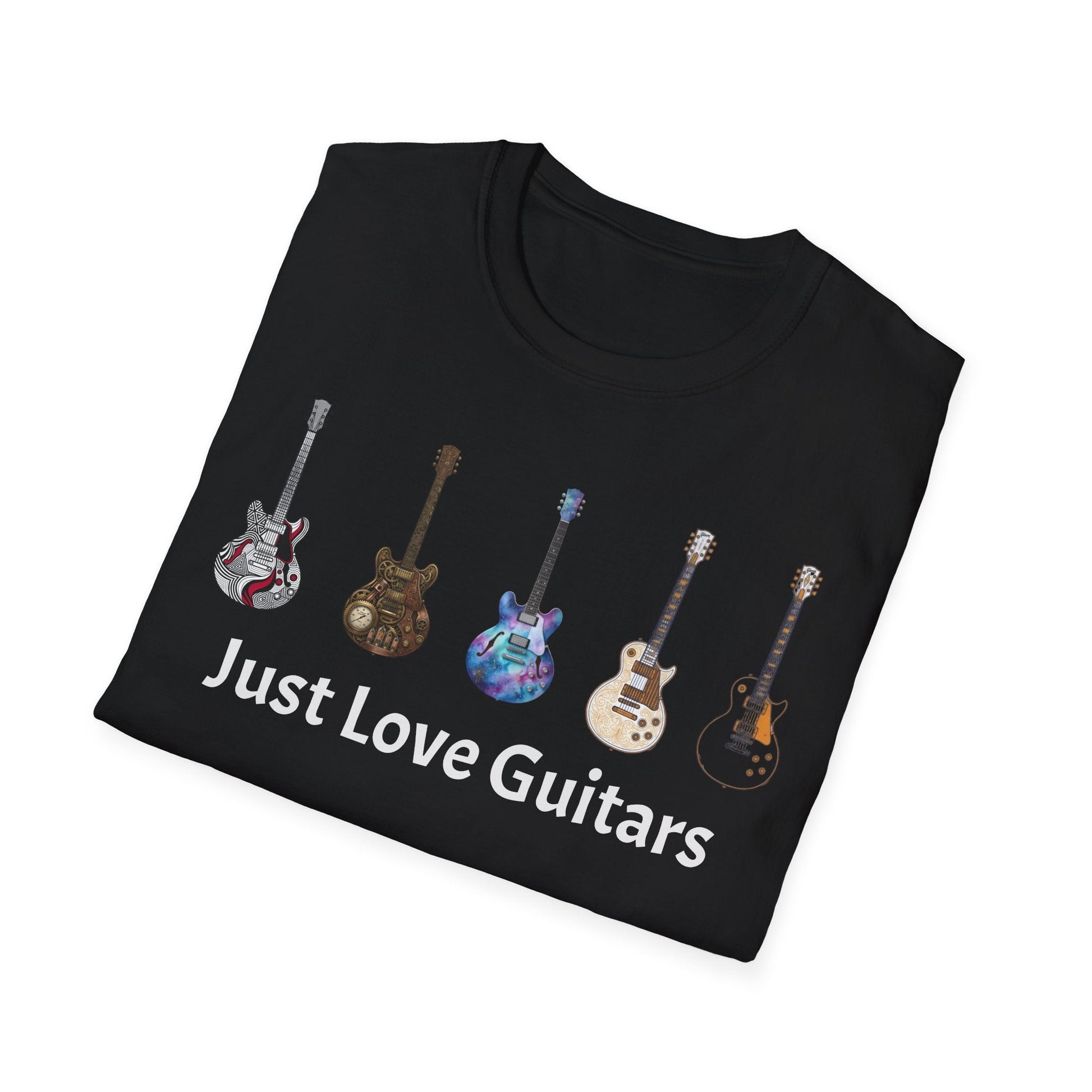 Just Love Guitars T-Shirt — Acoustic & Electric Guitar Lover Tee Printify