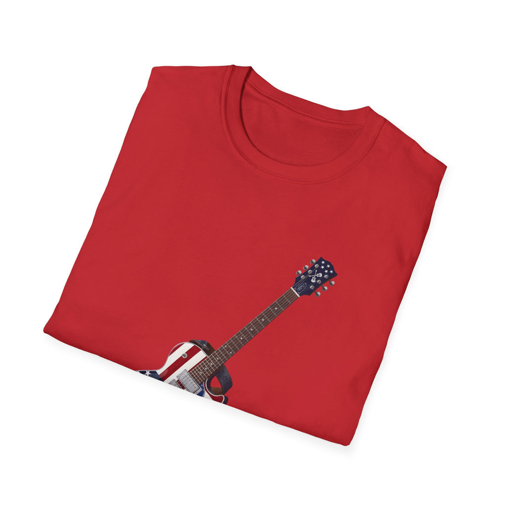 American Flag Electric Guitar T-Shirt — Patriotic Music Festival Tee