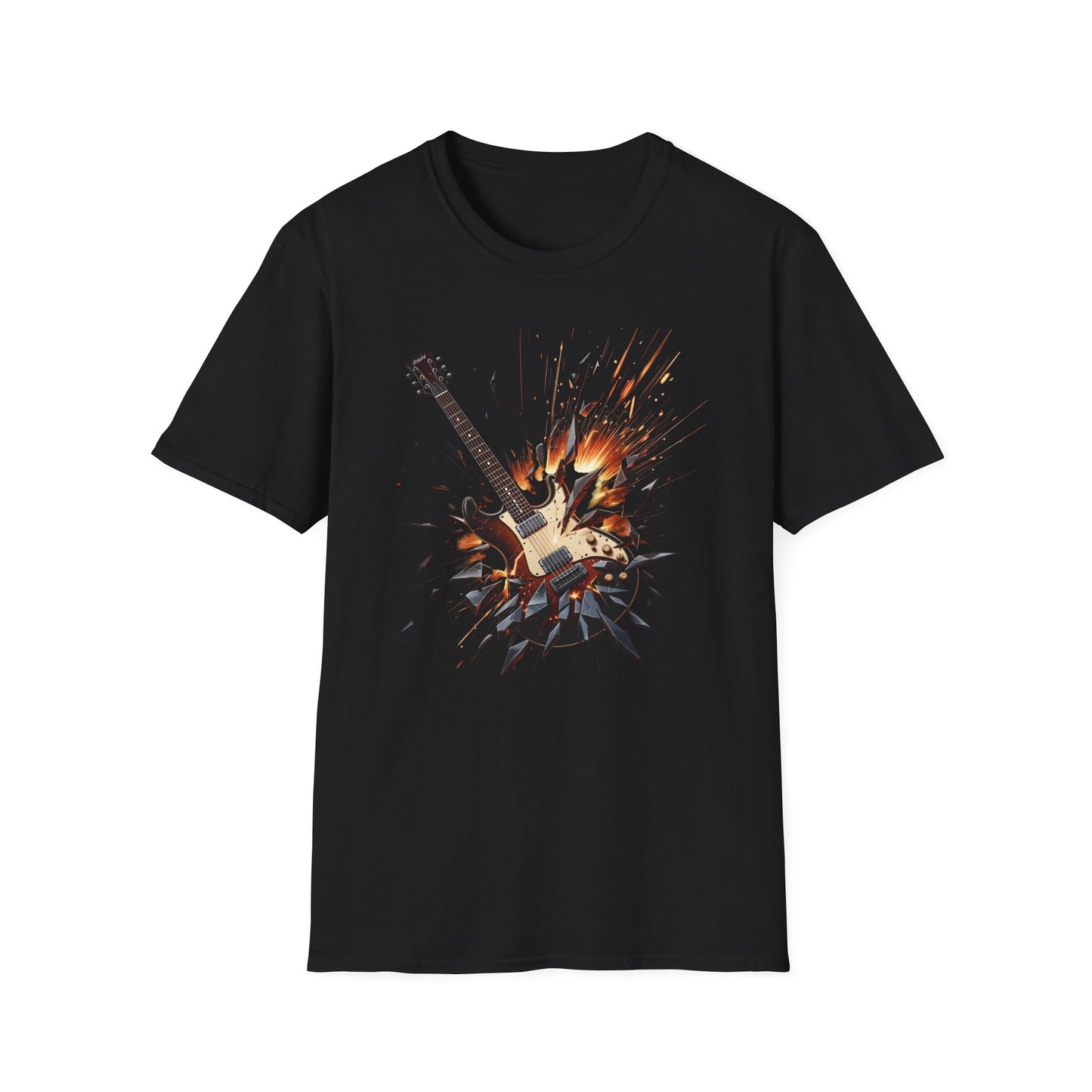 "Broken Guitar Smash" graphic T-Shirt