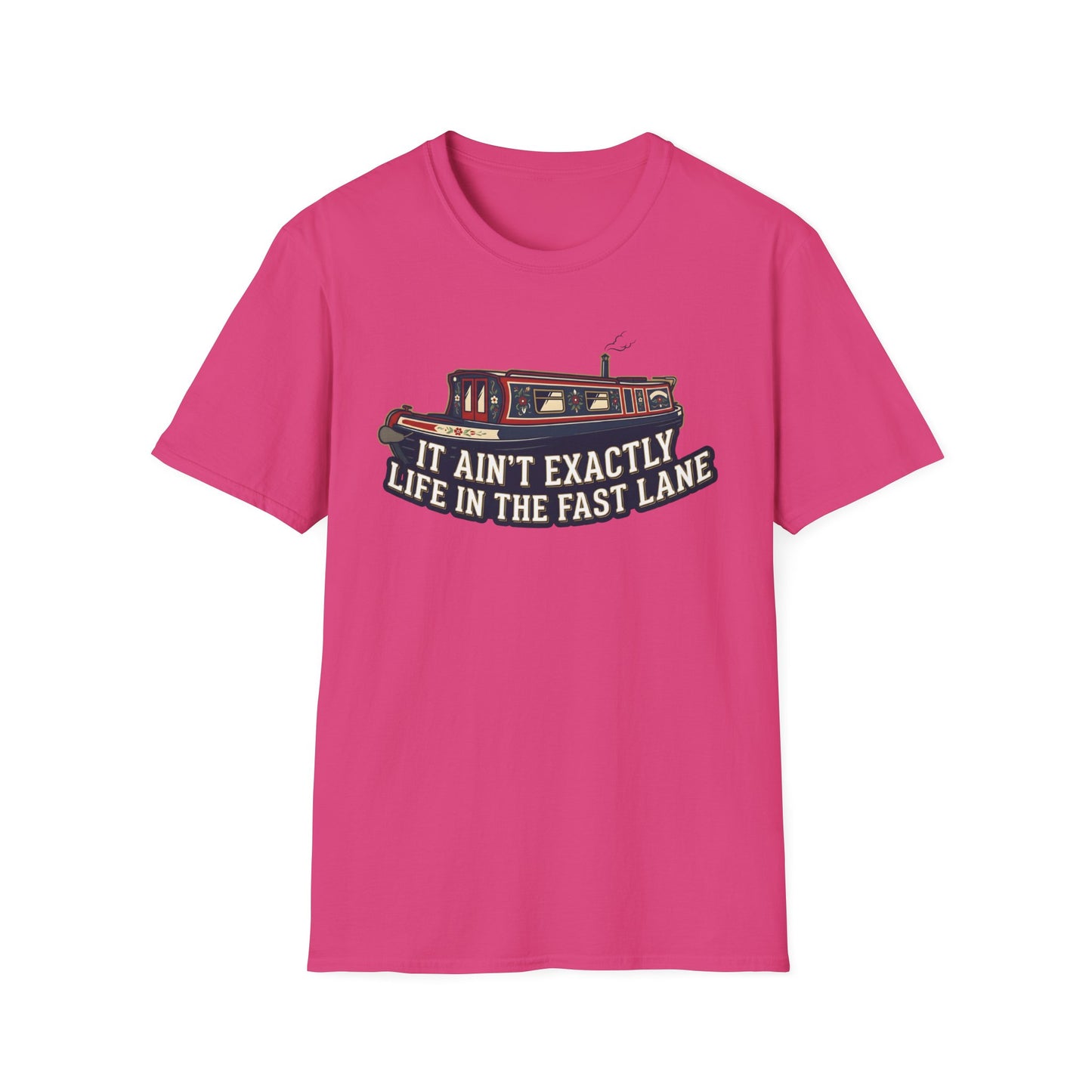 Vintage Narrow Boat t shirt— “It Ain’t Exactly Life In The Fast Lane” Retro  Graphic