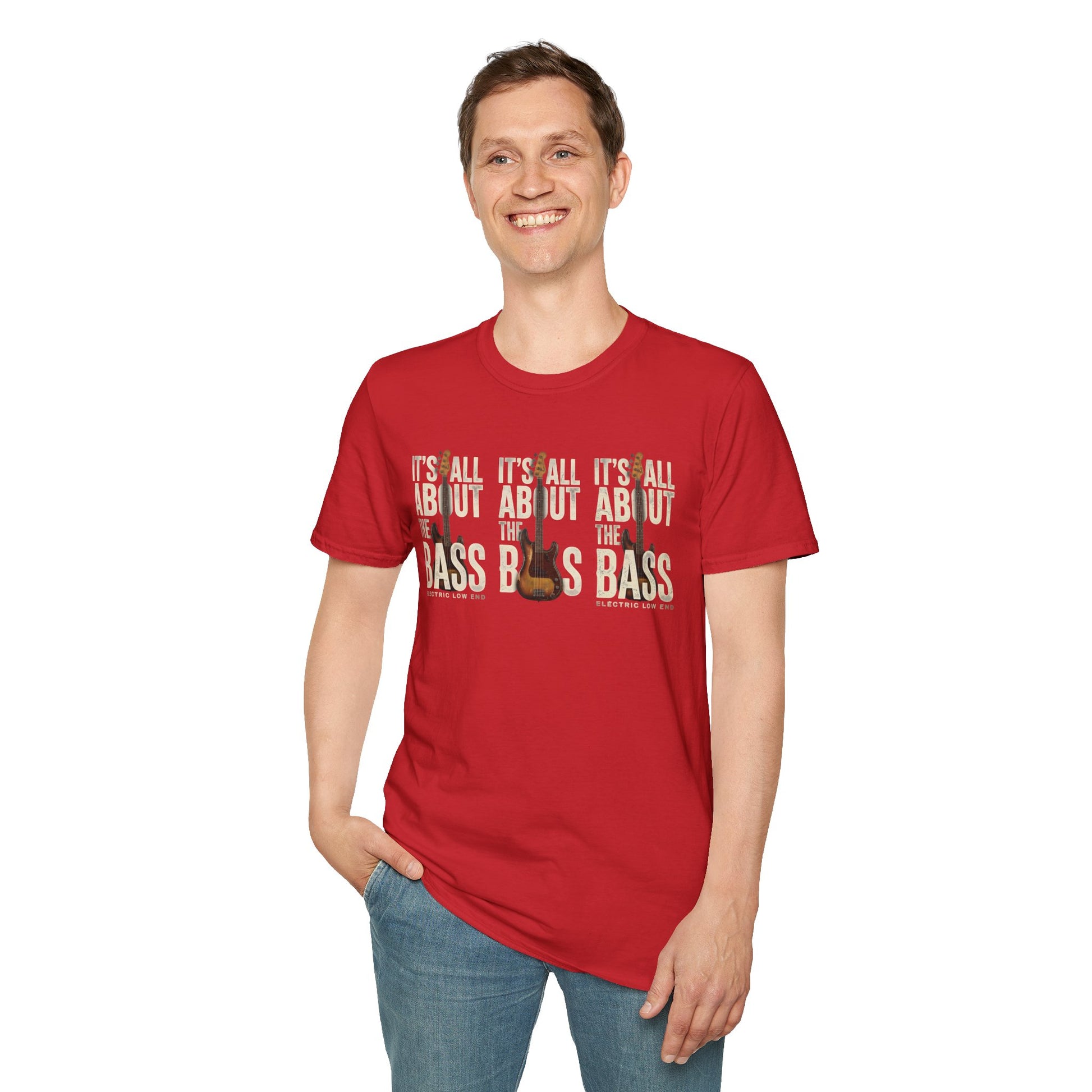 "It's All About the Bass" Vintage Bass Guitar T-Shirt - P-Bass Design