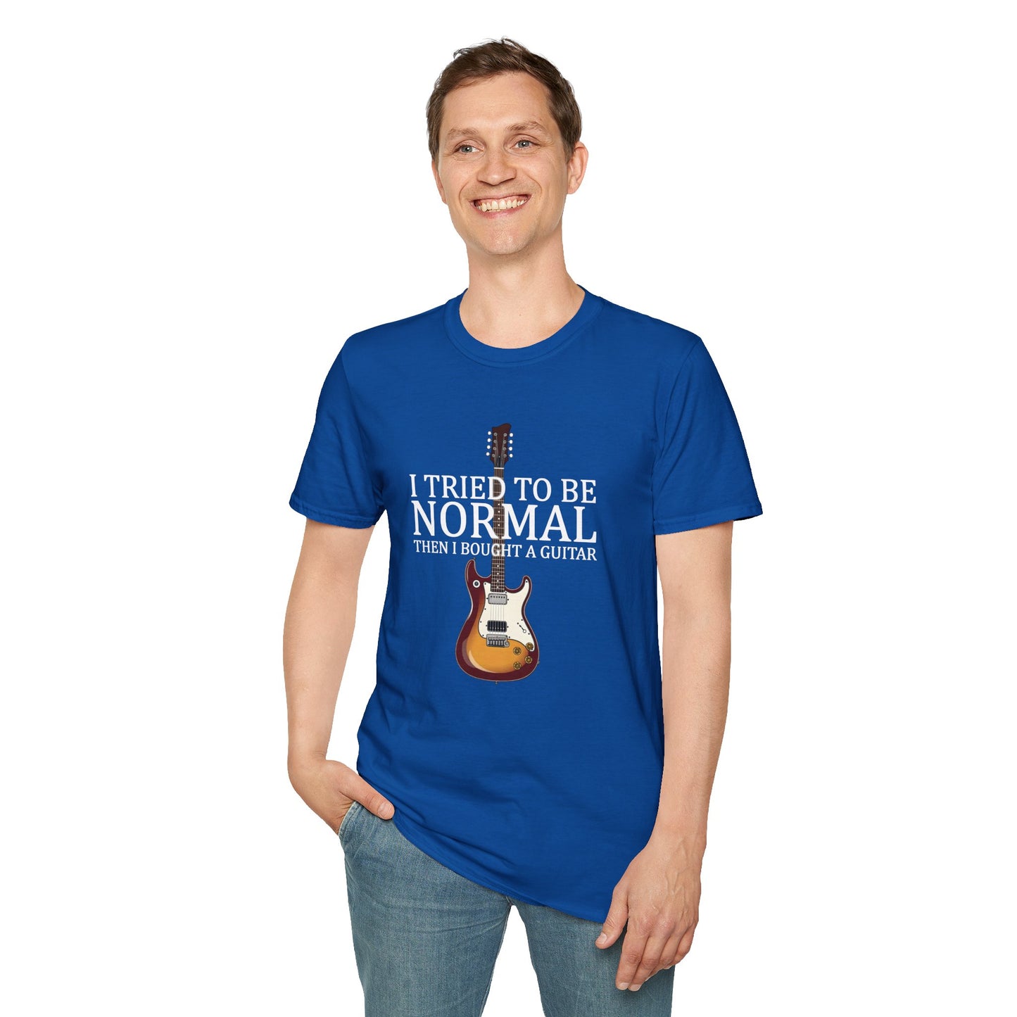 "I Tried To Be Normal..." Funny Guitar T-Shirt - Premium Cotton Tee