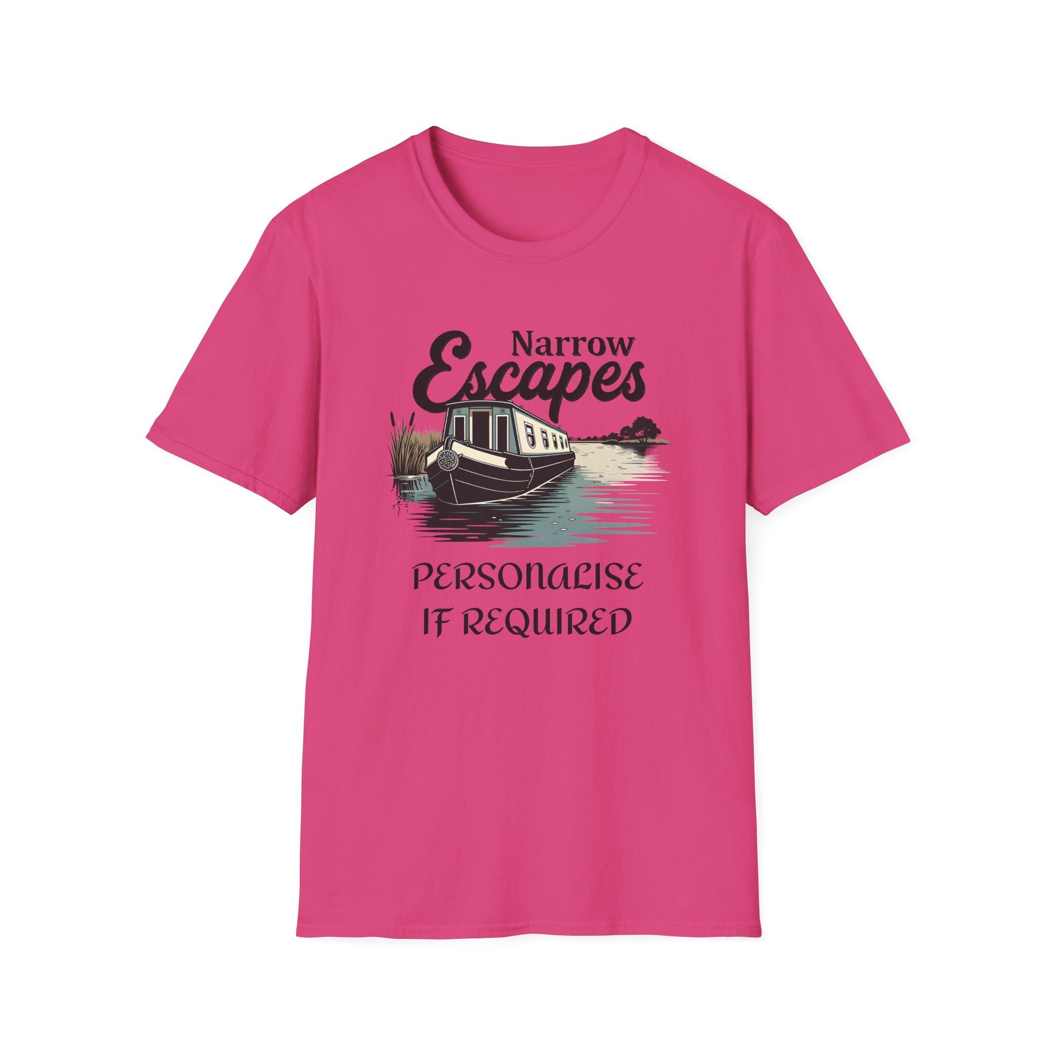 Classic Narrowboat t-shirt perfect for canal lovers, narrowboat owners & fans of Channel 4’s Narrow Escapes. Printify