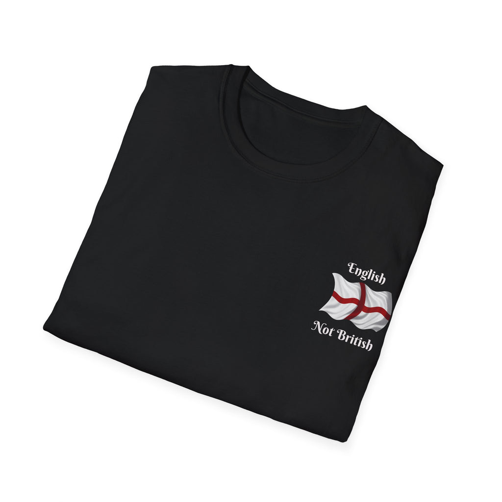 English-not-British, St-George-Flag, patriotic-shirt, England-pride, football-fan-tee, unisex-shirt, English-identity, bold-message