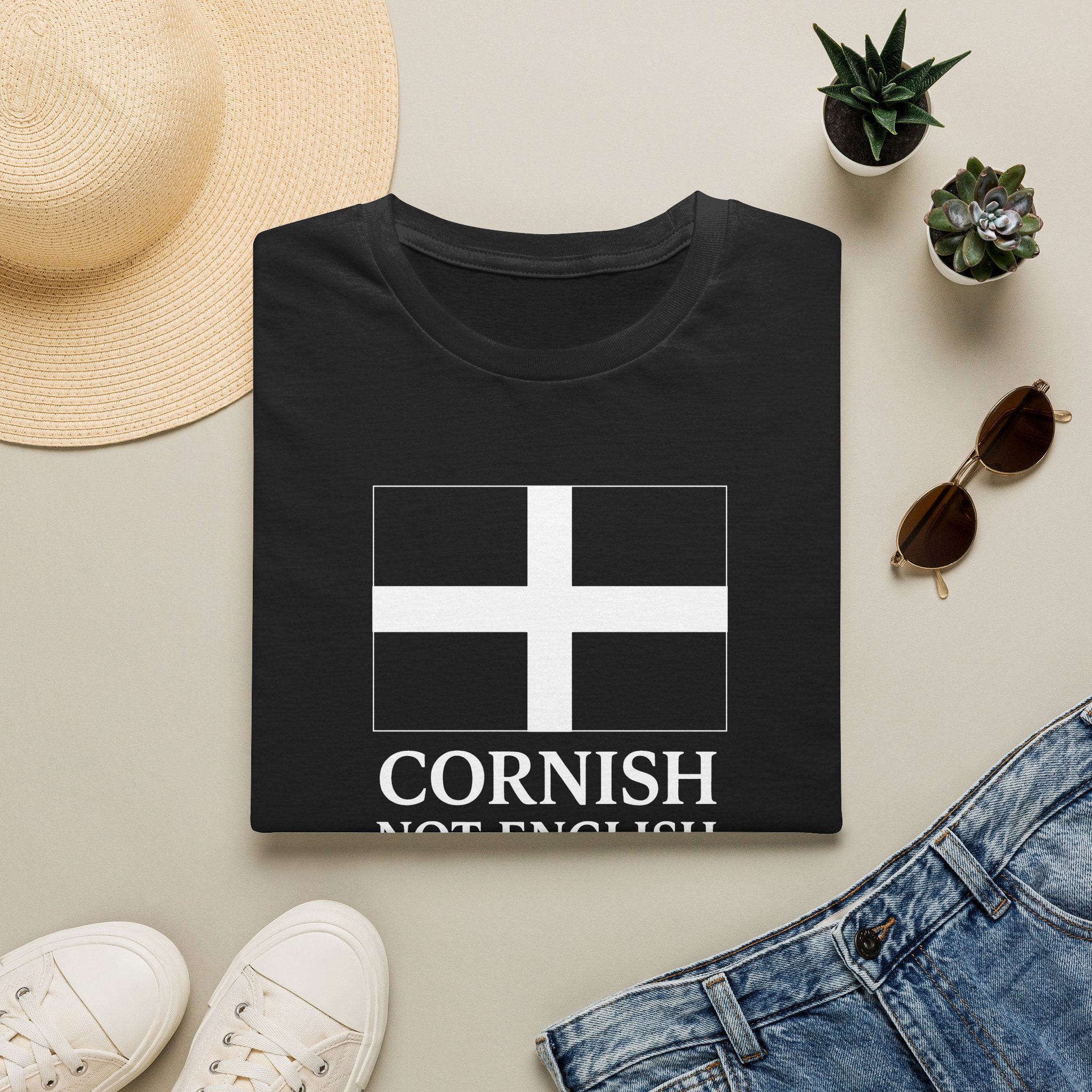 Cornish Not English T-Shirt — Cornwall Flag Tee for Locals & Travelers Printify