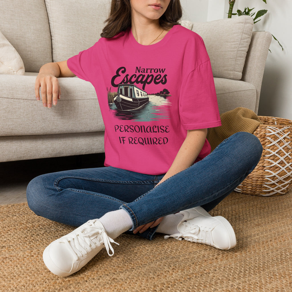 Classic Narrowboat t-shirt perfect for canal lovers, narrowboat owners & fans of Channel 4’s Narrow Escapes. Printify