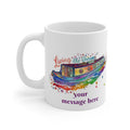 Personalised Living the Dream Narrowboat Coffee Mug - Custom Canal Boat Gift 