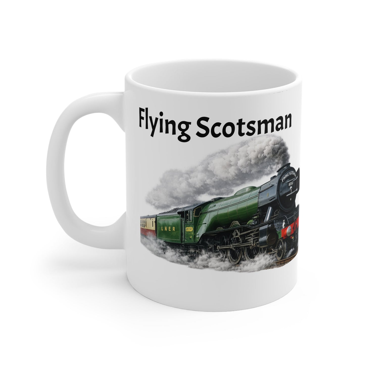 Flying Scotsman Train Mug — Vintage Steam Locomotive Coffee Cup Printify