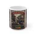 Lock Hand Canal Boat Mug — Personalised Narrowboat & Lockkeeper Coffee Cup 