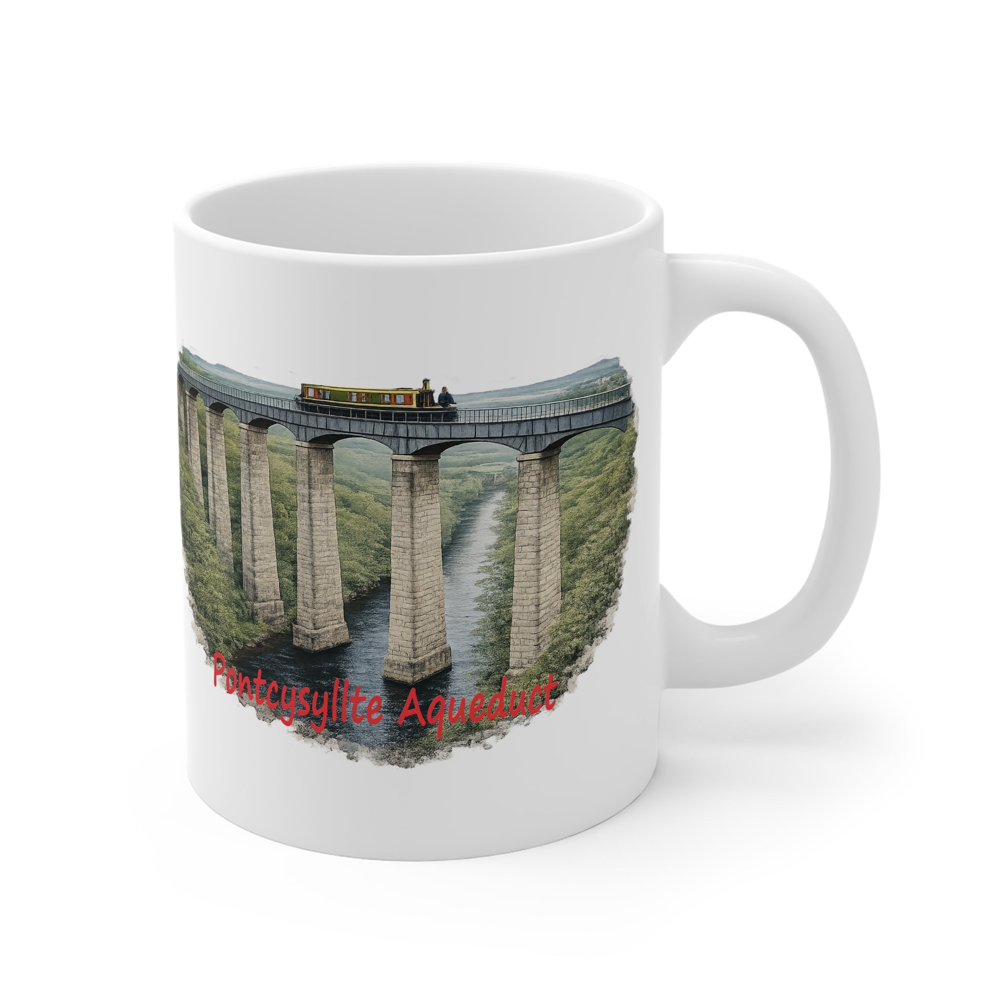 Pontcysyllte Aqueduct Mug — Scenic Wales Coffee Cup (11oz)