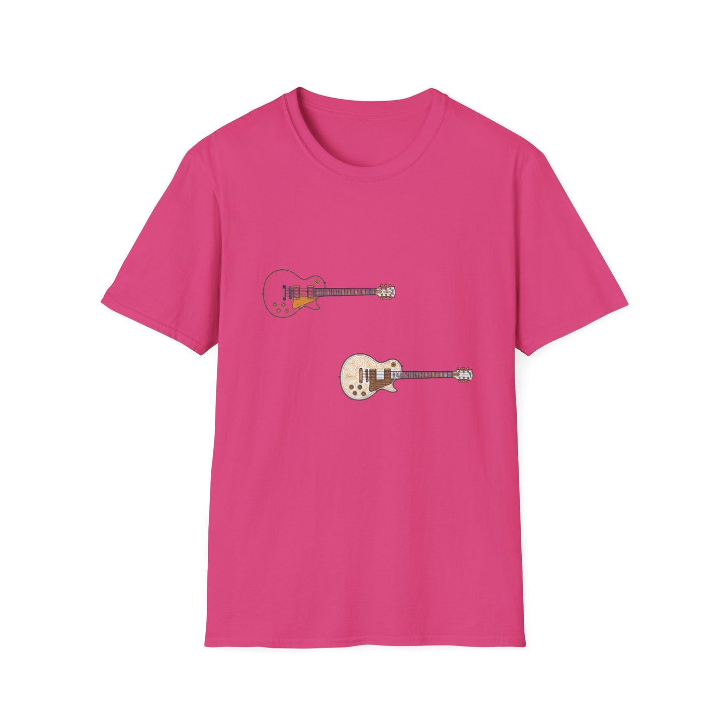 Electric Guitar Duo T-Shirt — Minimalist Music Tee for Guitarists & Music Lovers