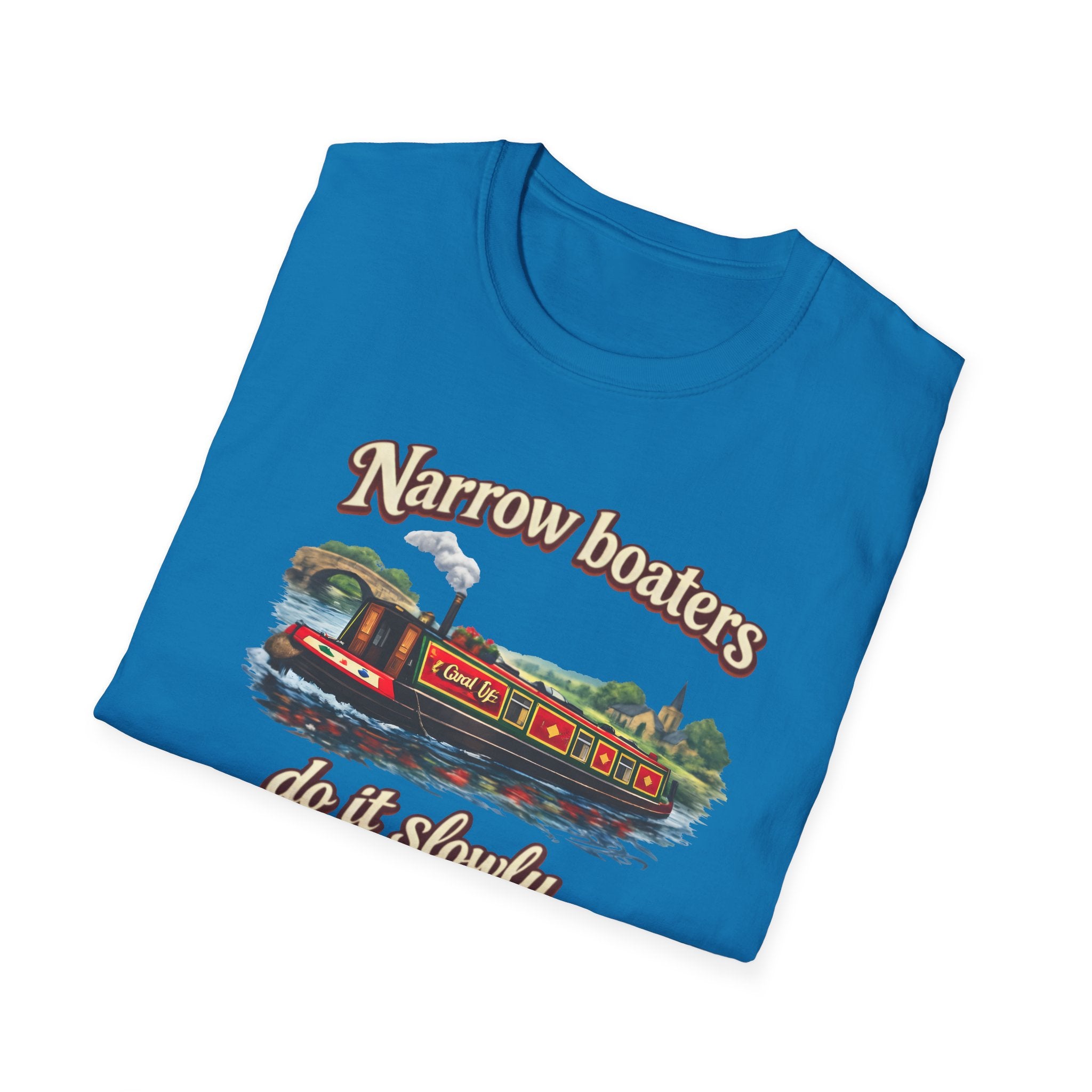 Narrow Boaters Do It Slowly T-Shirt — Canal Boat Vintage Graphic Tee Printify