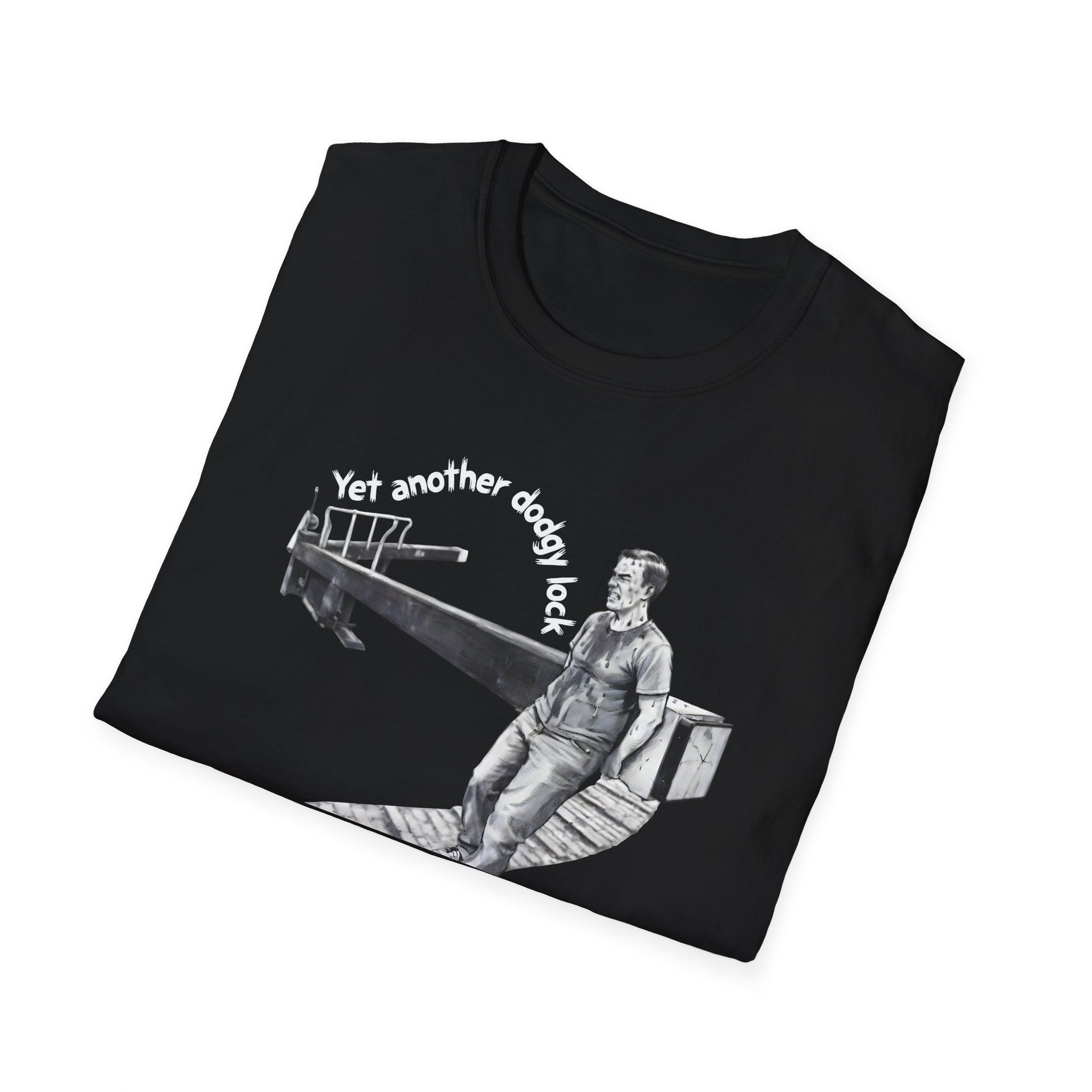 Yet Another Dodgy Lock | Funny Narrowboat Canal Lock Gate T-Shirt | Canal & Narrowboat Collection Printify