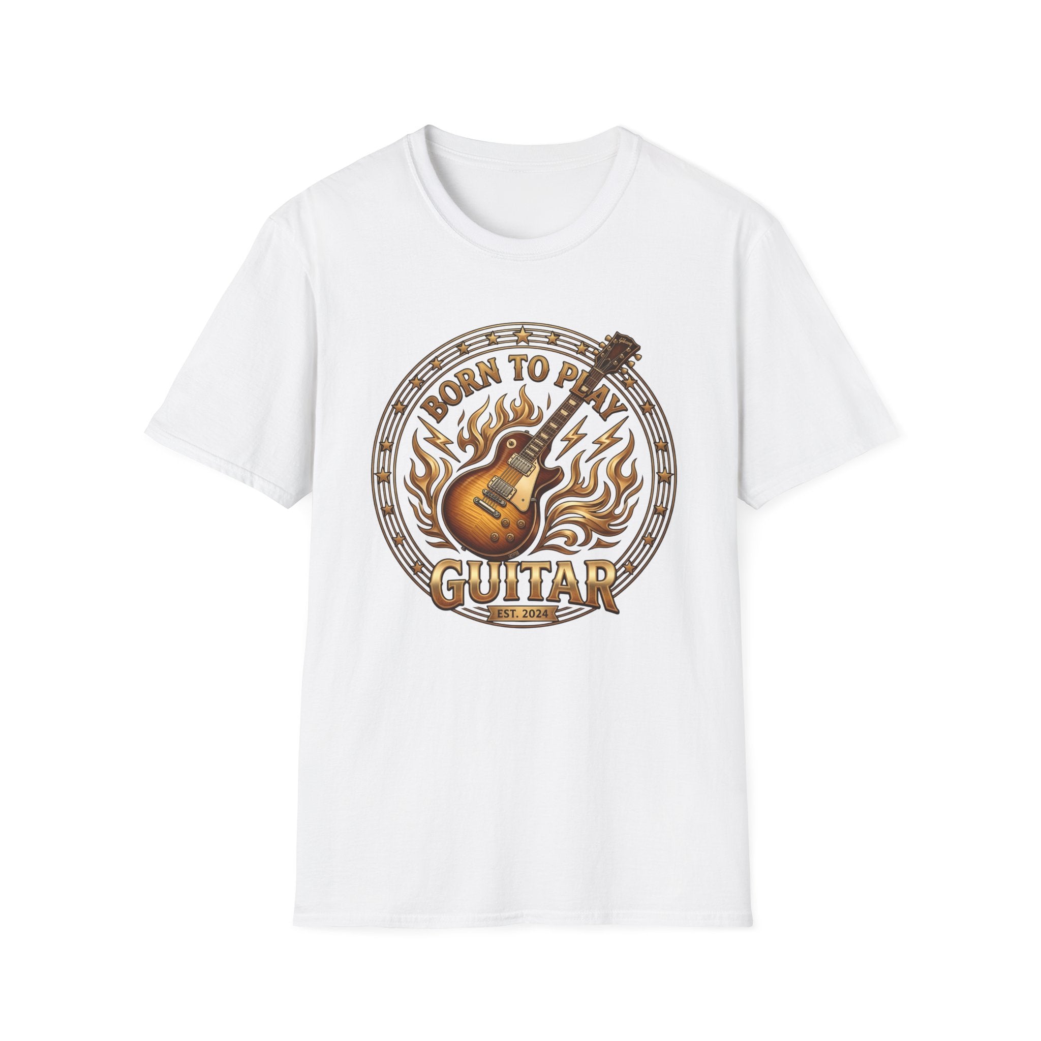 Born to play guitar vintage guitar player t shirt design
