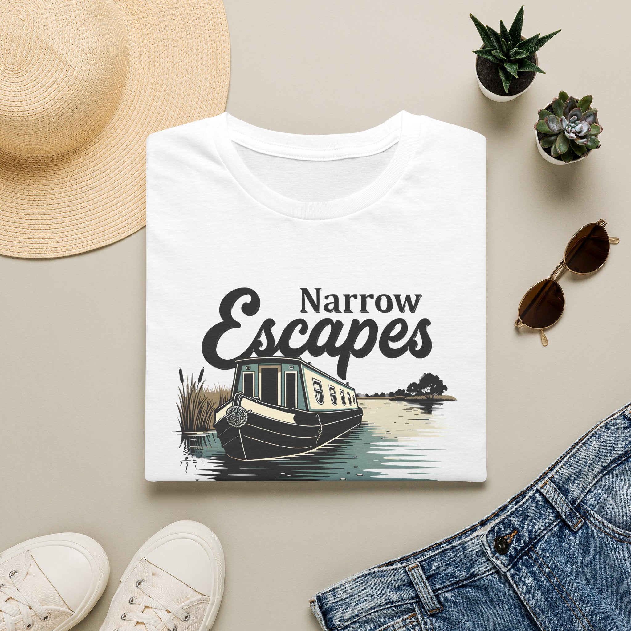 Classic Narrowboat t-shirt perfect for canal lovers, narrowboat owners & fans of Channel 4’s Narrow Escapes. fat boris
