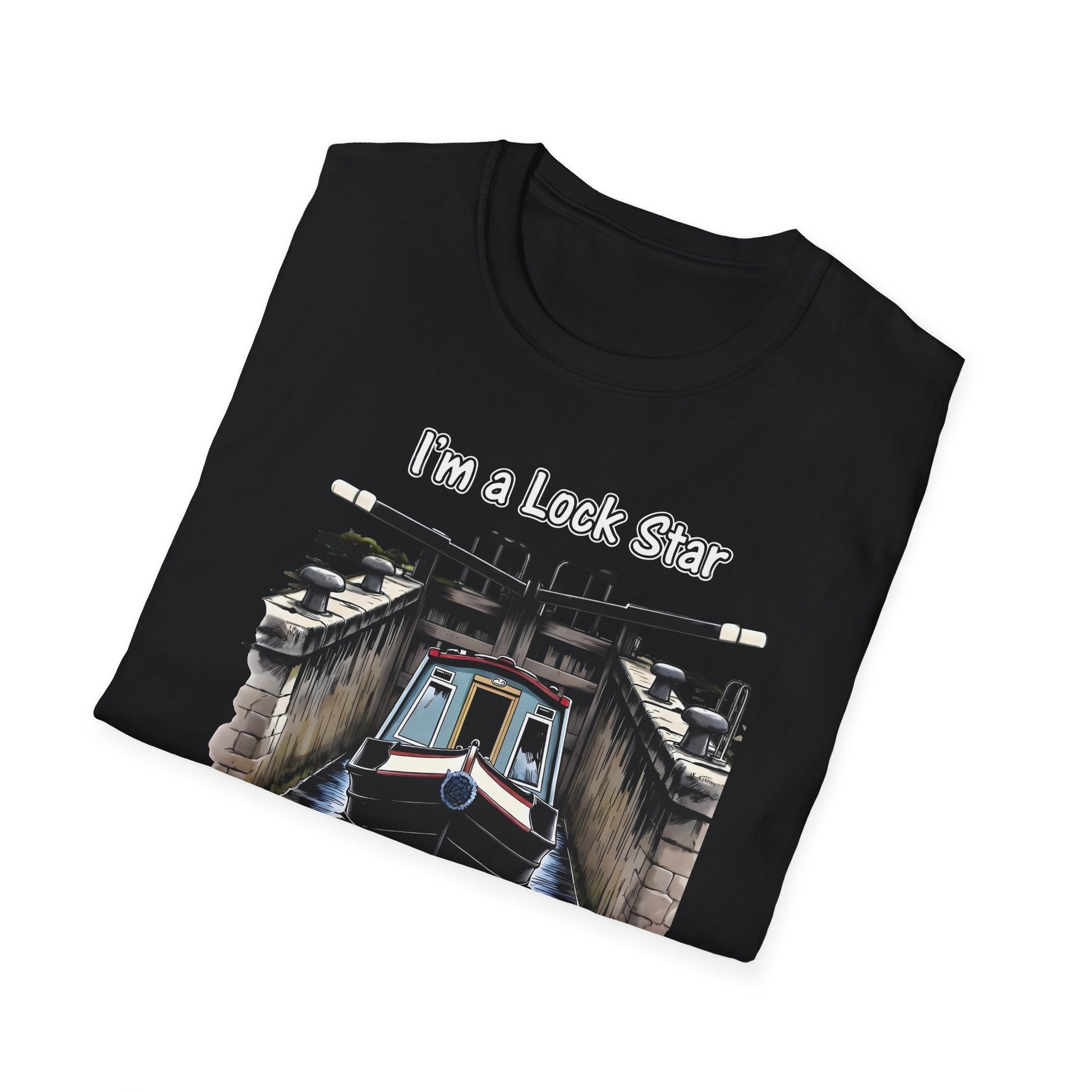 “I’m a Lock Star” Canal T-Shirt – Funny Narrowboat Shirt | Personalised Canal Gift | Custom Boating Tee Printify
