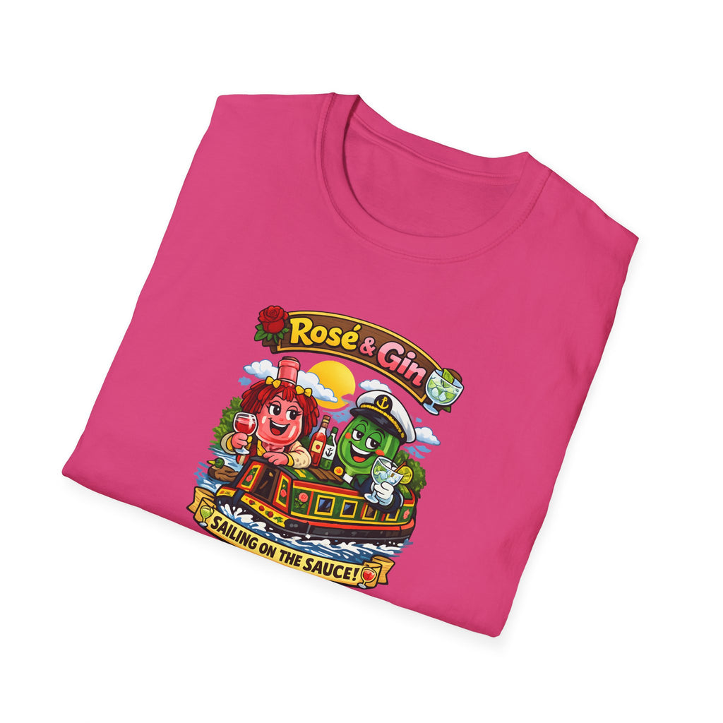 Rose & Gin 'Sailing on the Sauce' spoof Rosie and Jim TV Show Graphic T-Shirt