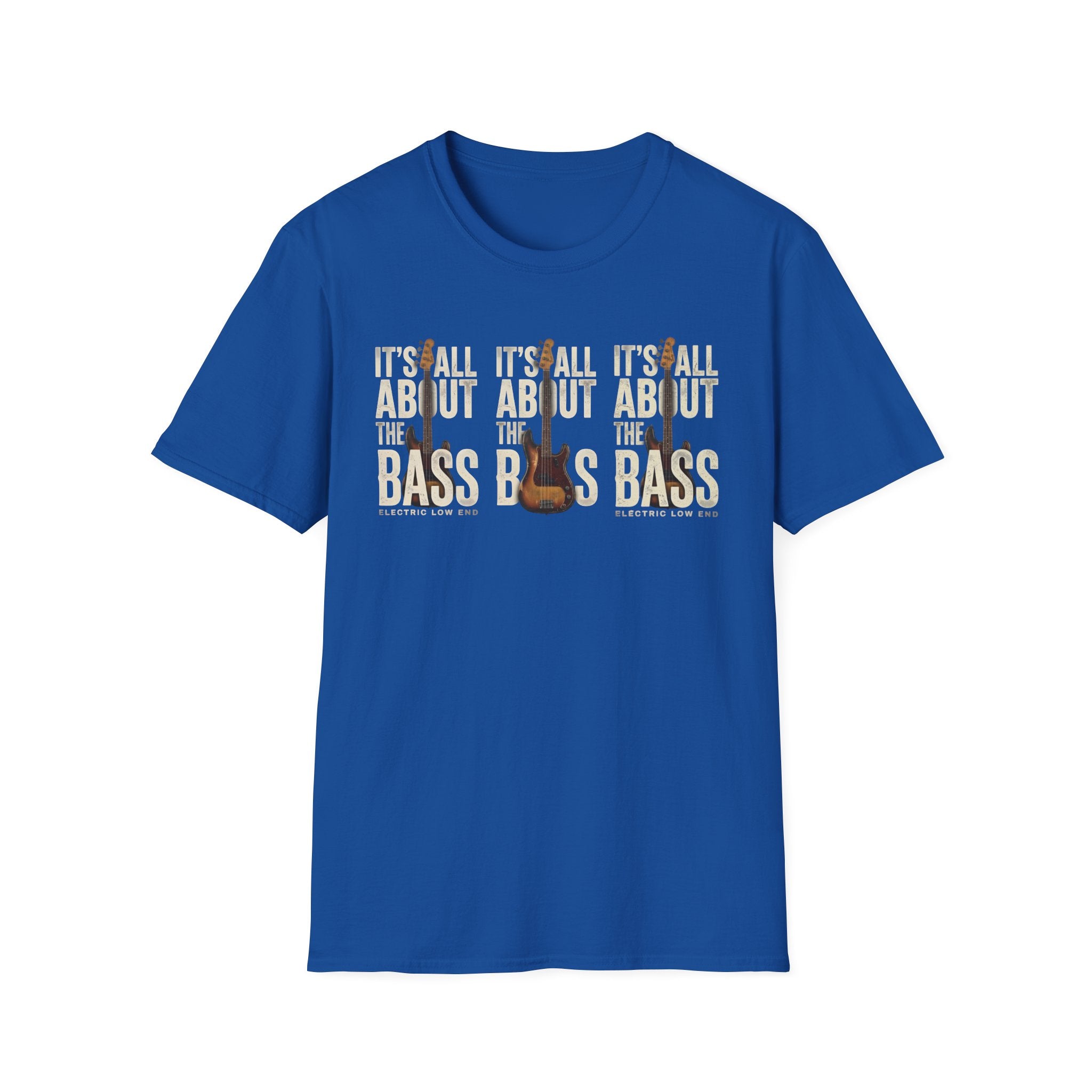 "It's All About the Bass" Vintage Bass Guitar T-Shirt - P-Bass Design