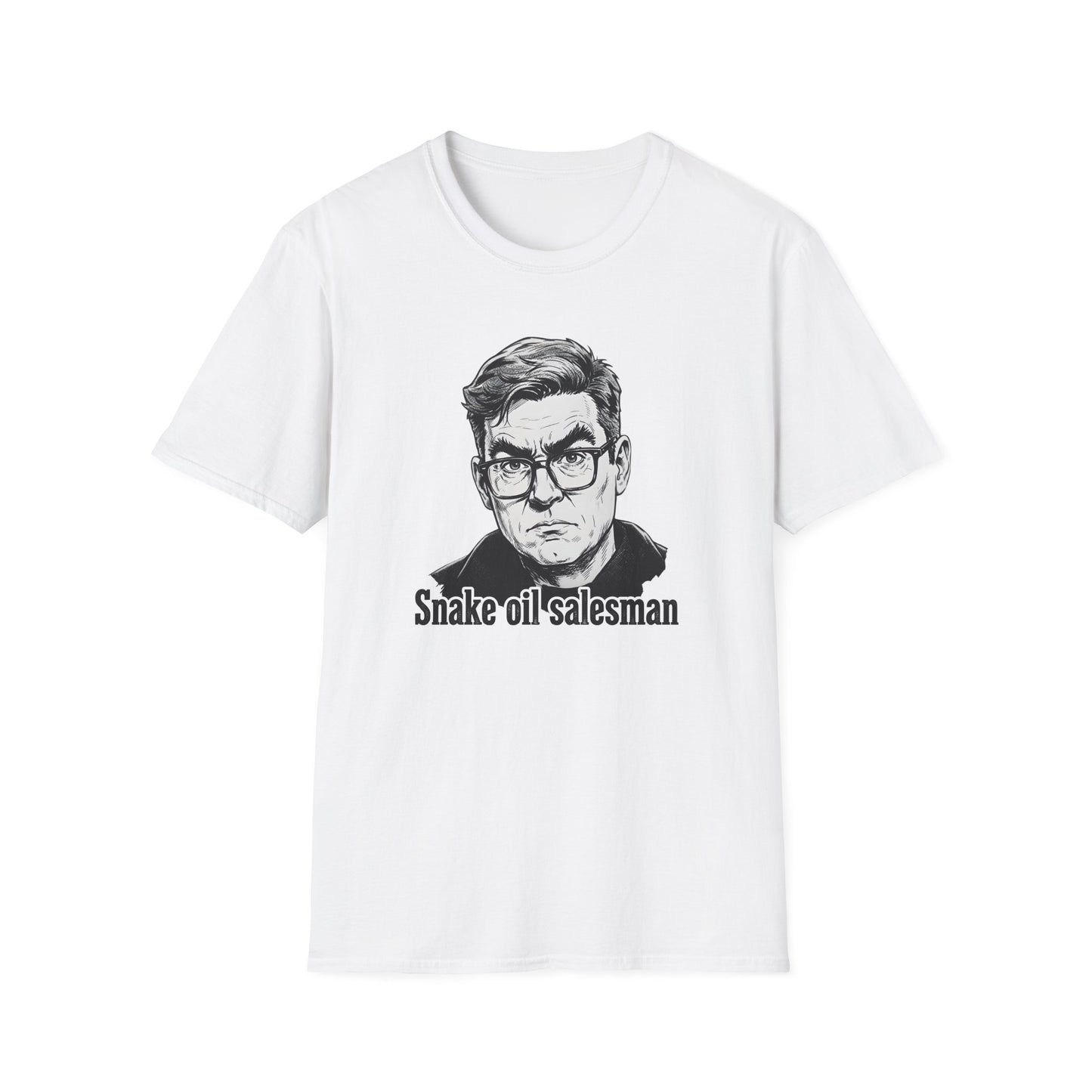 Andy Burnham PM Snake Oil Salesman Unisex Gildan Softstyle T-Shirt  Political Collection Printify