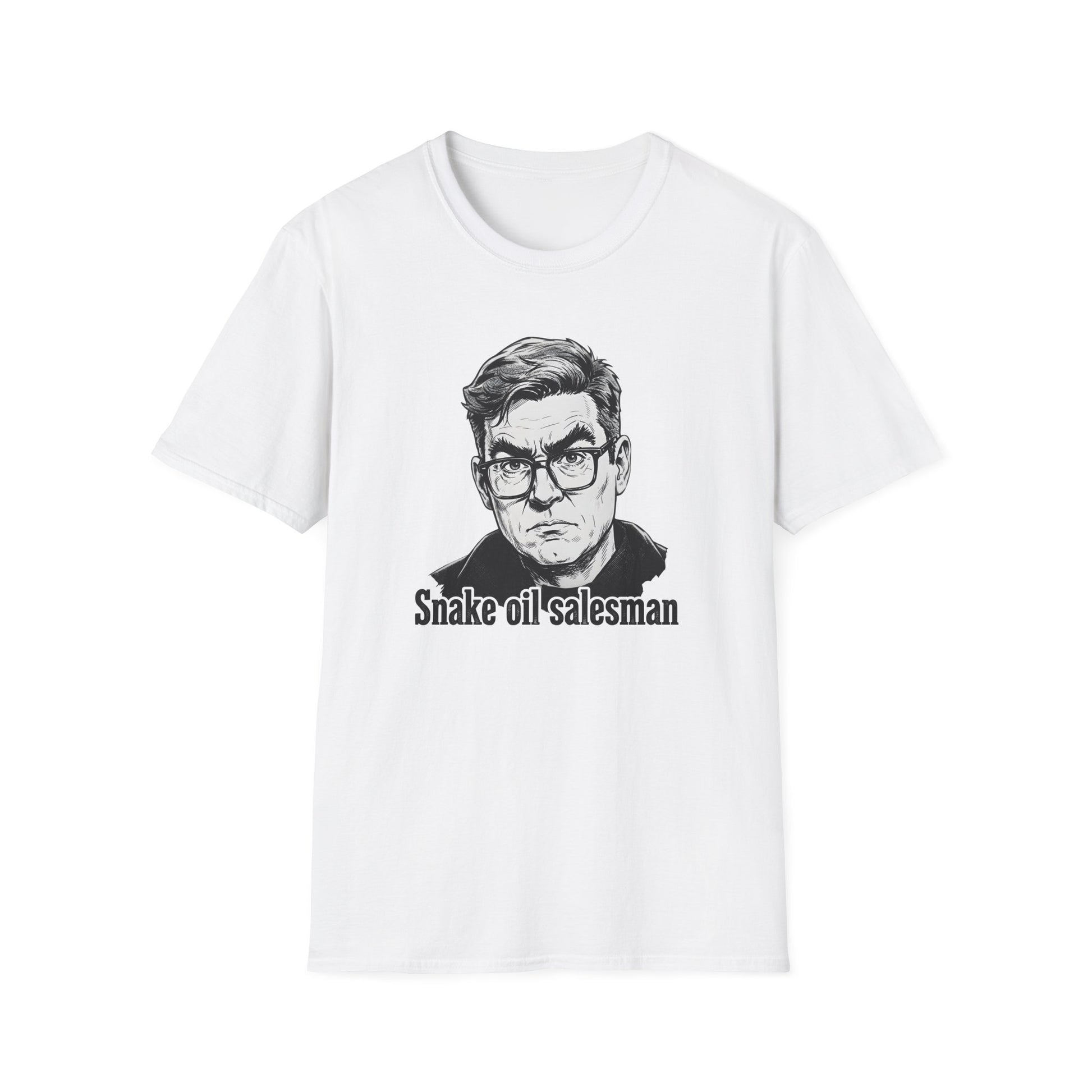 Andy Burnham PM Snake Oil Salesman Unisex Gildan Softstyle T-Shirt  Political Collection Printify