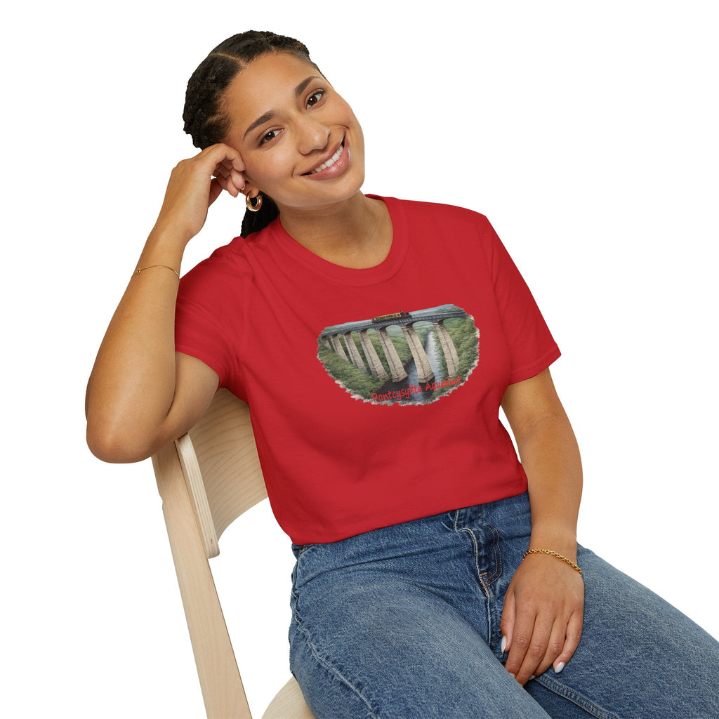 Pontcysyllte Aqueduct Canal Narrowboat World Heritage T Shirt Printify