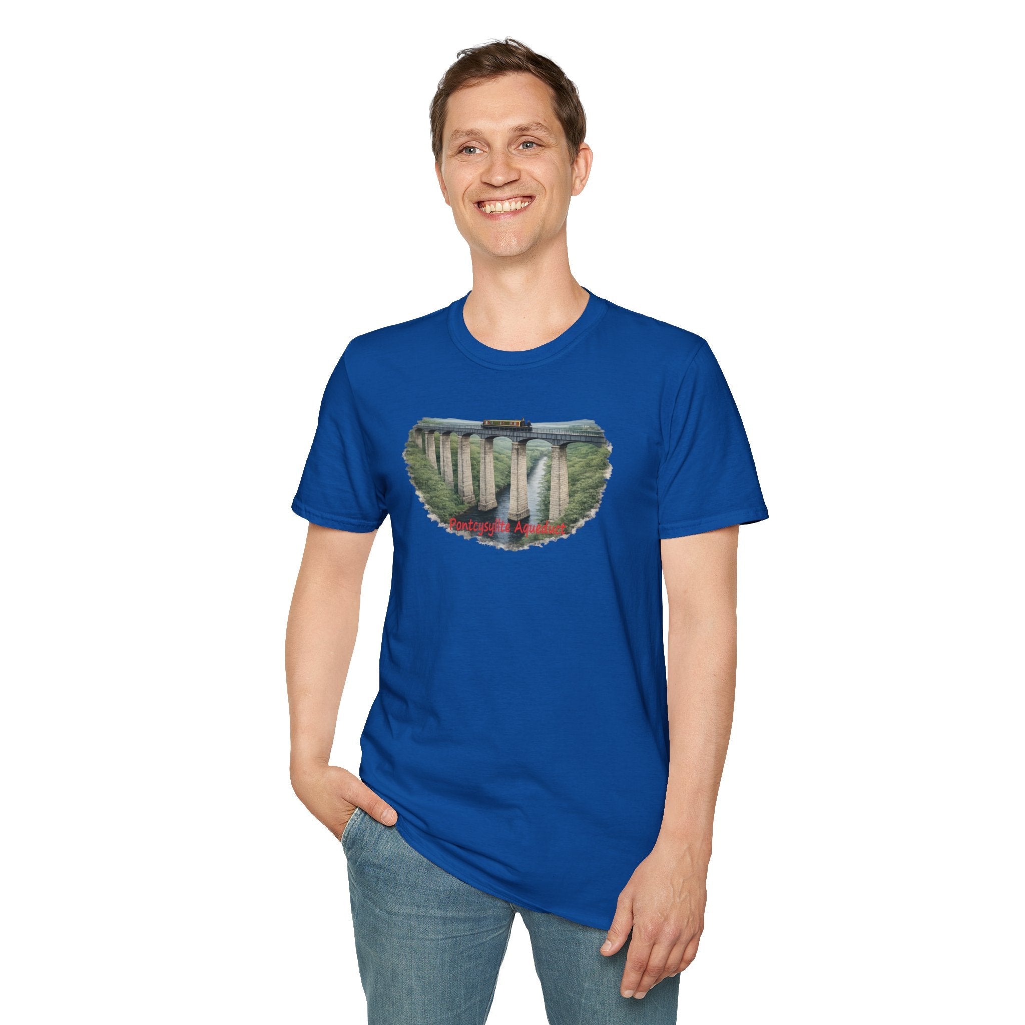 Pontcysyllte Aqueduct Canal Narrowboat World Heritage T Shirt Printify