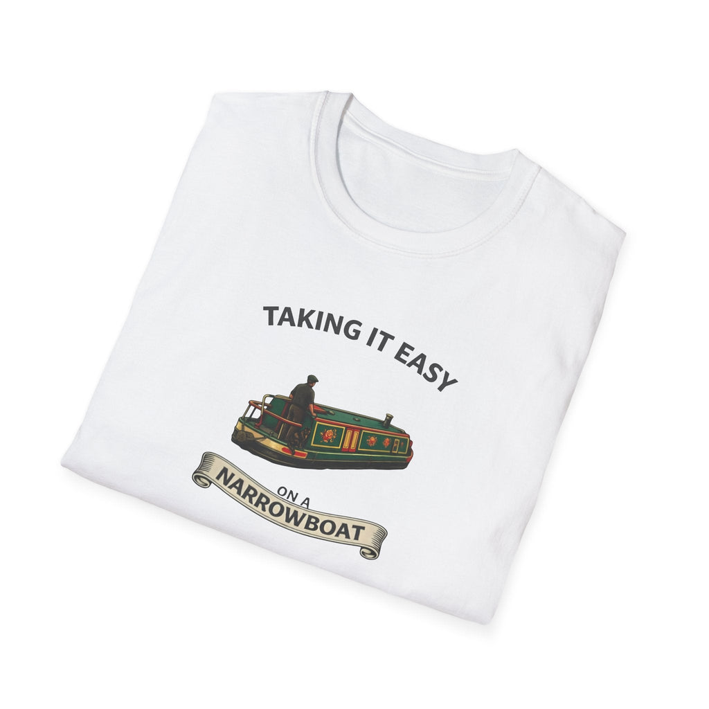 Taking It Easy Narrowboat T-Shirt — Canal Boat Graphic Tee Printify
