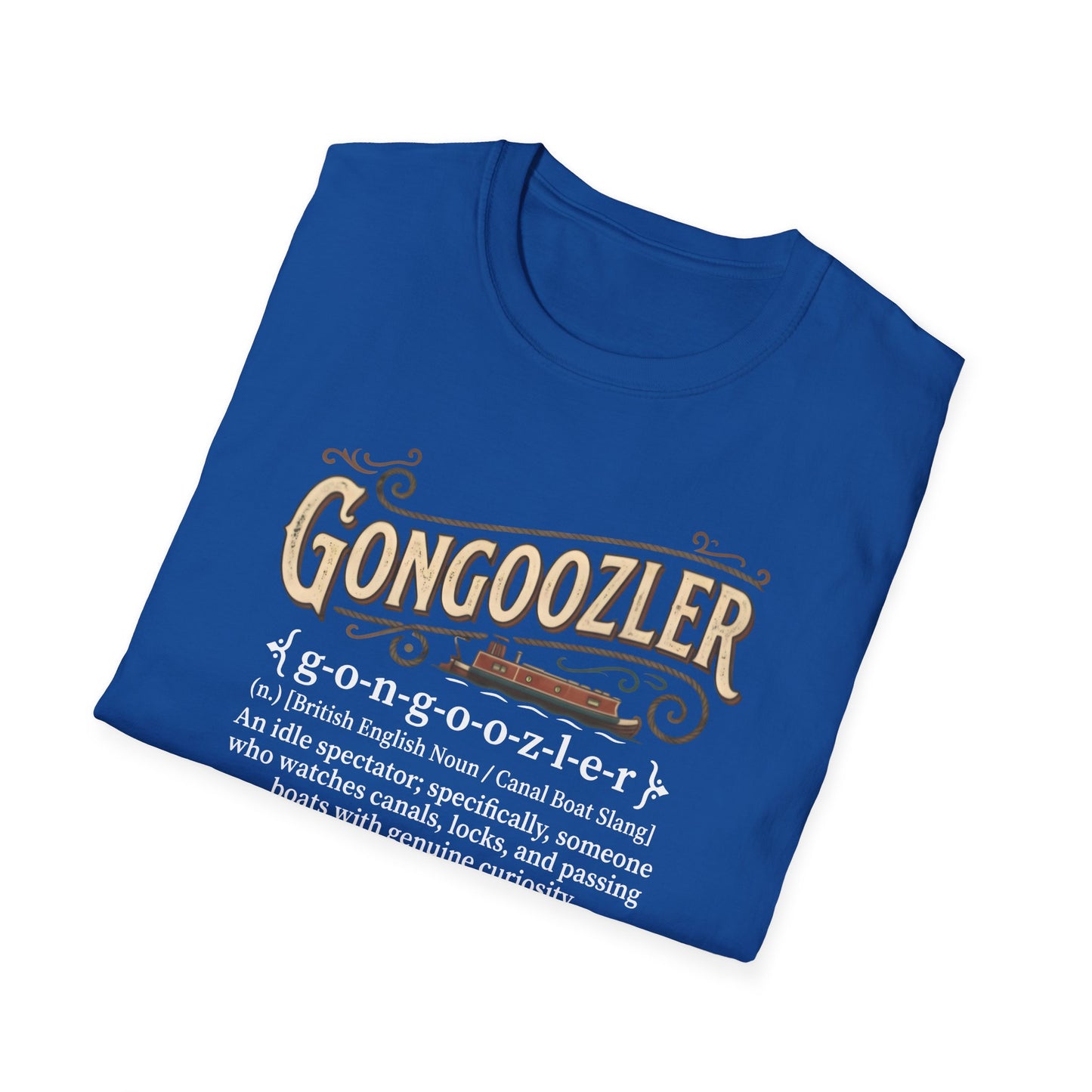 Gongoozler Definition T-Shirt — Vintage  Canal Watching Tee (Personalise Option) Printify