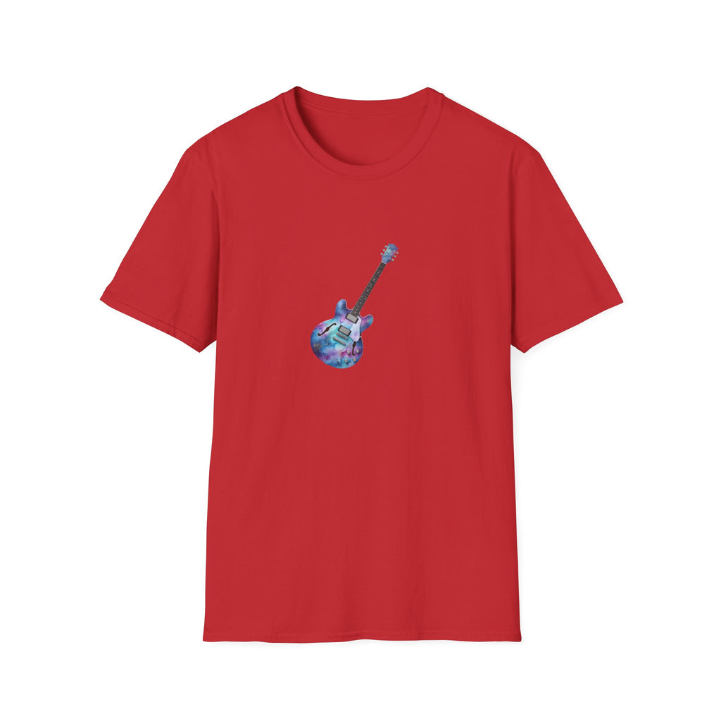  "Galactic Groove" tee, featuring a mesmerizing cosmic watercolour design. 
