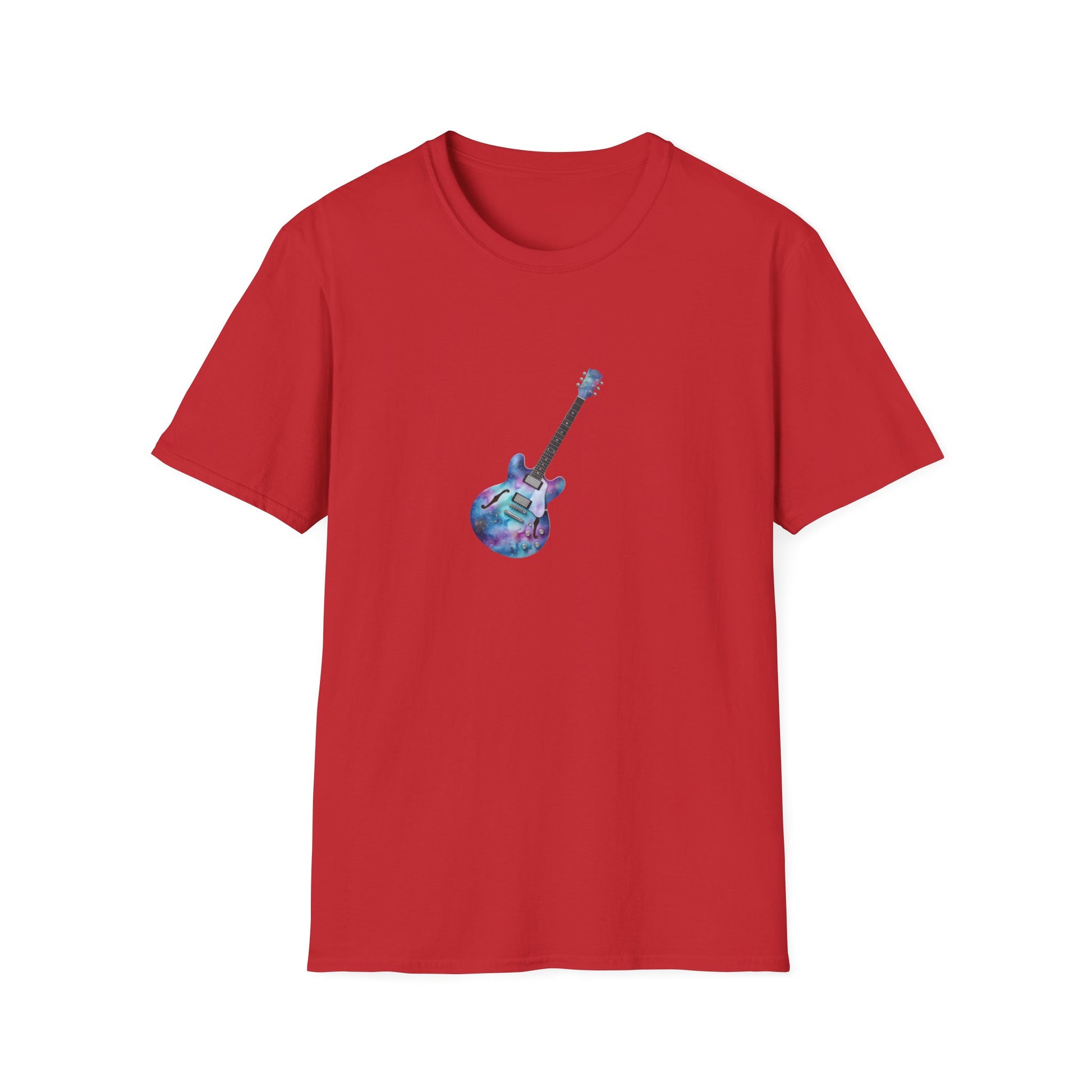  "Galactic Groove" tee, featuring a mesmerizing cosmic watercolour design. 