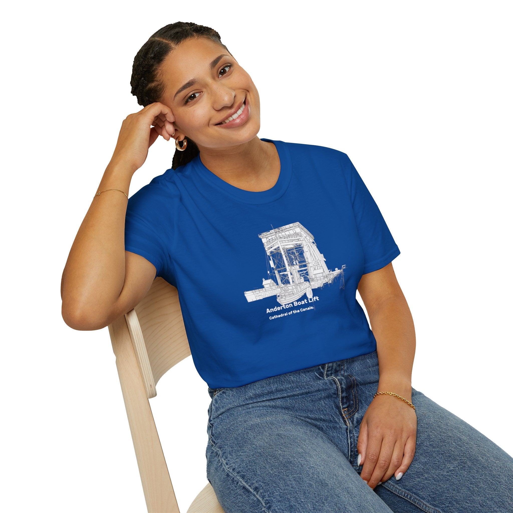 Anderton Boat Lift T-Shirt |  Cathedral of the Canals. canal landmark Printify