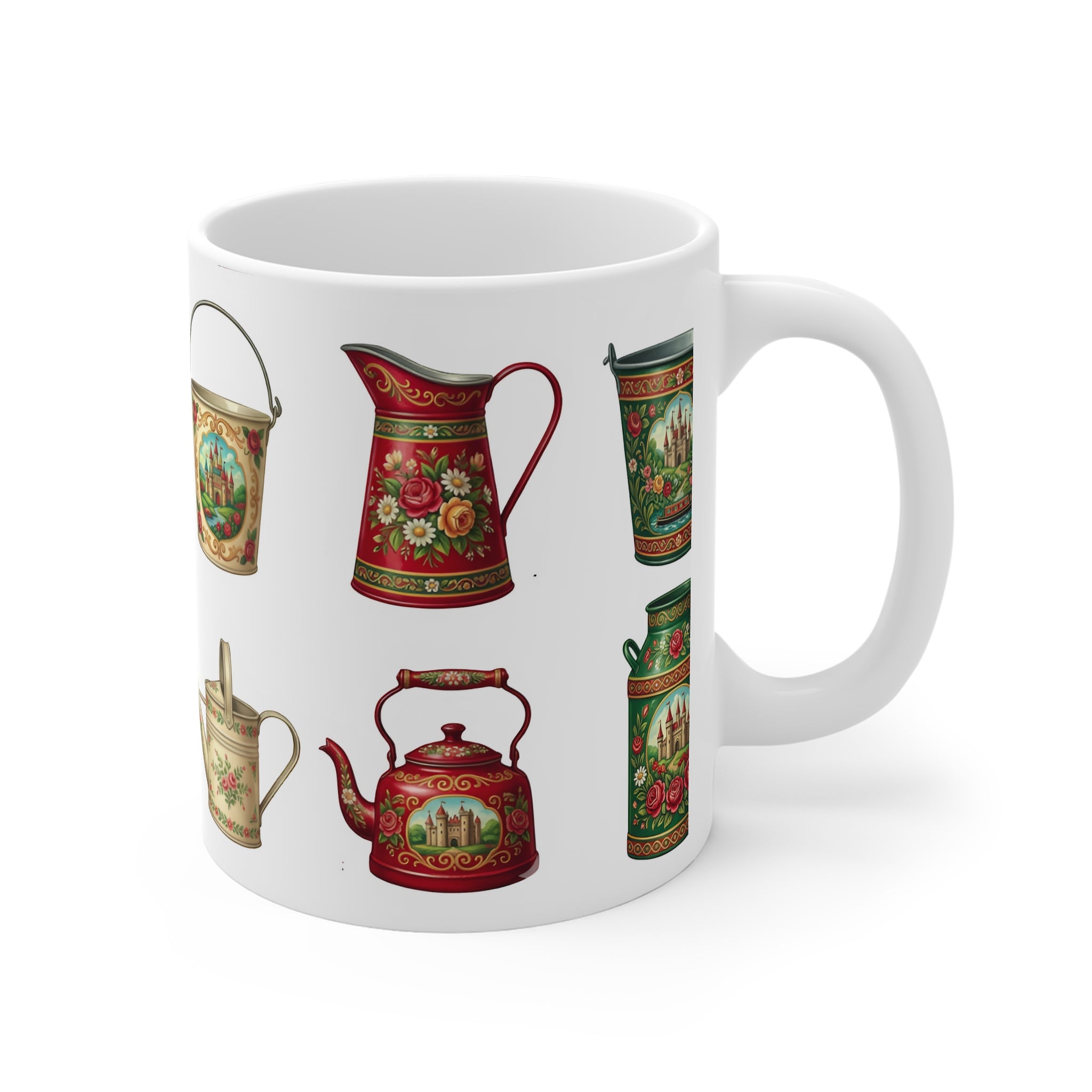 The Canal Collection | Traditional British Canal Folk Art 11ox Coffee Mug 