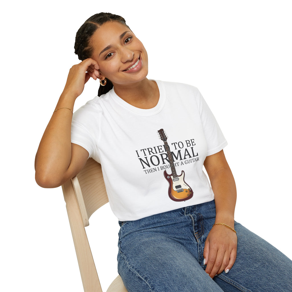 "I Tried To Be Normal..." Funny Guitar T-Shirt - Premium Cotton Tee