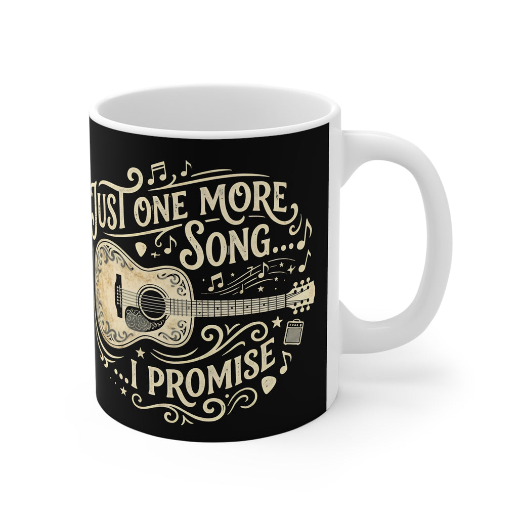Acoustic Guitar Mug — "Just One More Song, I Promise" Coffee Cup Printify