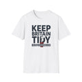 Keep Britain Tidy Bin Politicians T-Shirt | Funny Political Satire Tee | Anti-Politician Gift | Boris Johnson Meme Shirt | UK Politics Humor Printify