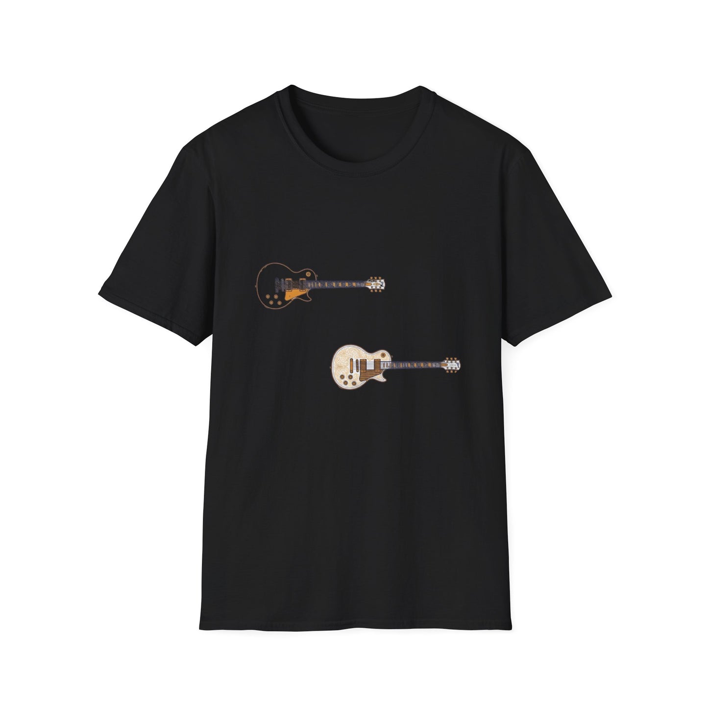 Electric Guitar Duo T-Shirt — Minimalist Music Tee for Guitarists & Music Lovers
