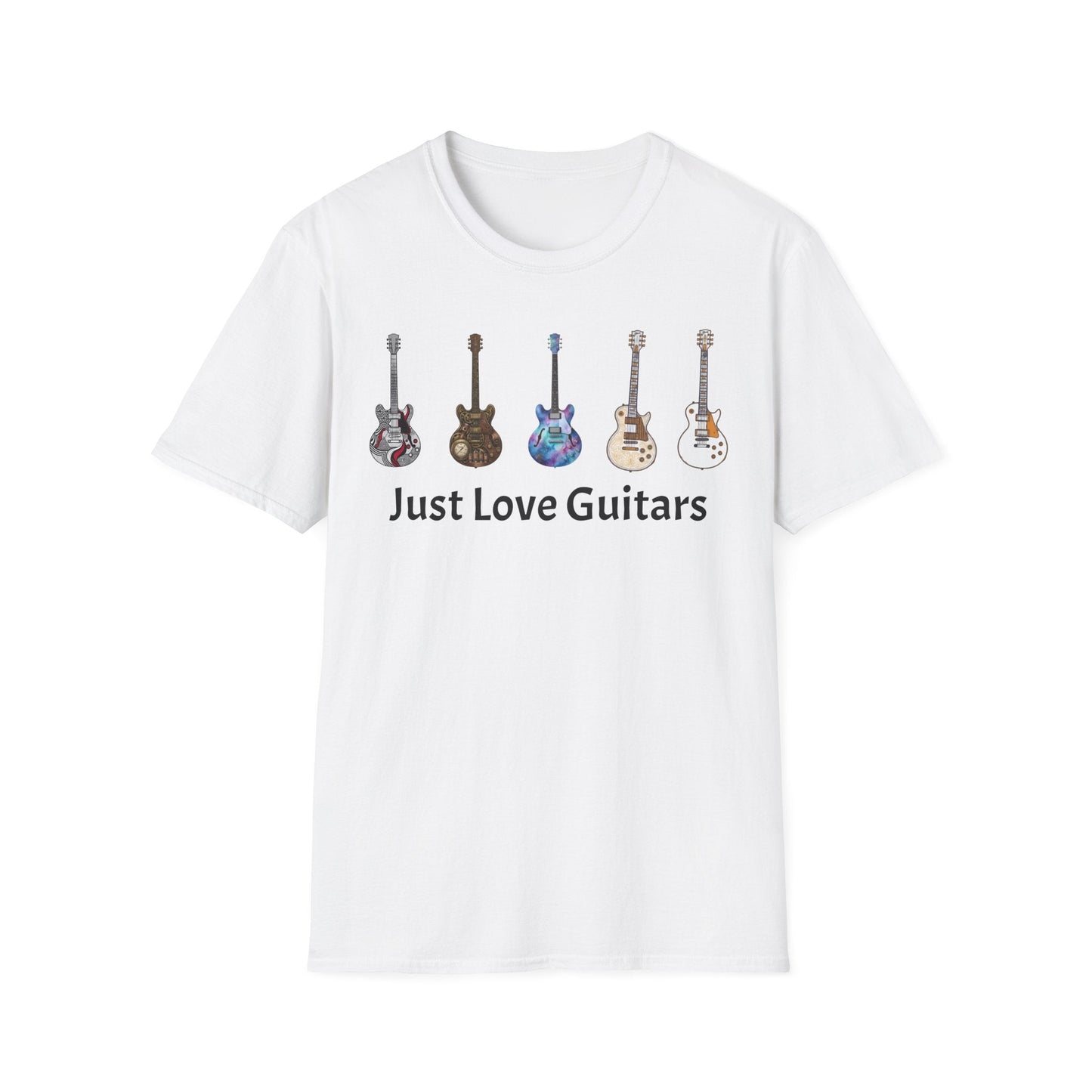 Just Love Guitars T-Shirt — Acoustic & Electric Guitar Lover Tee Printify