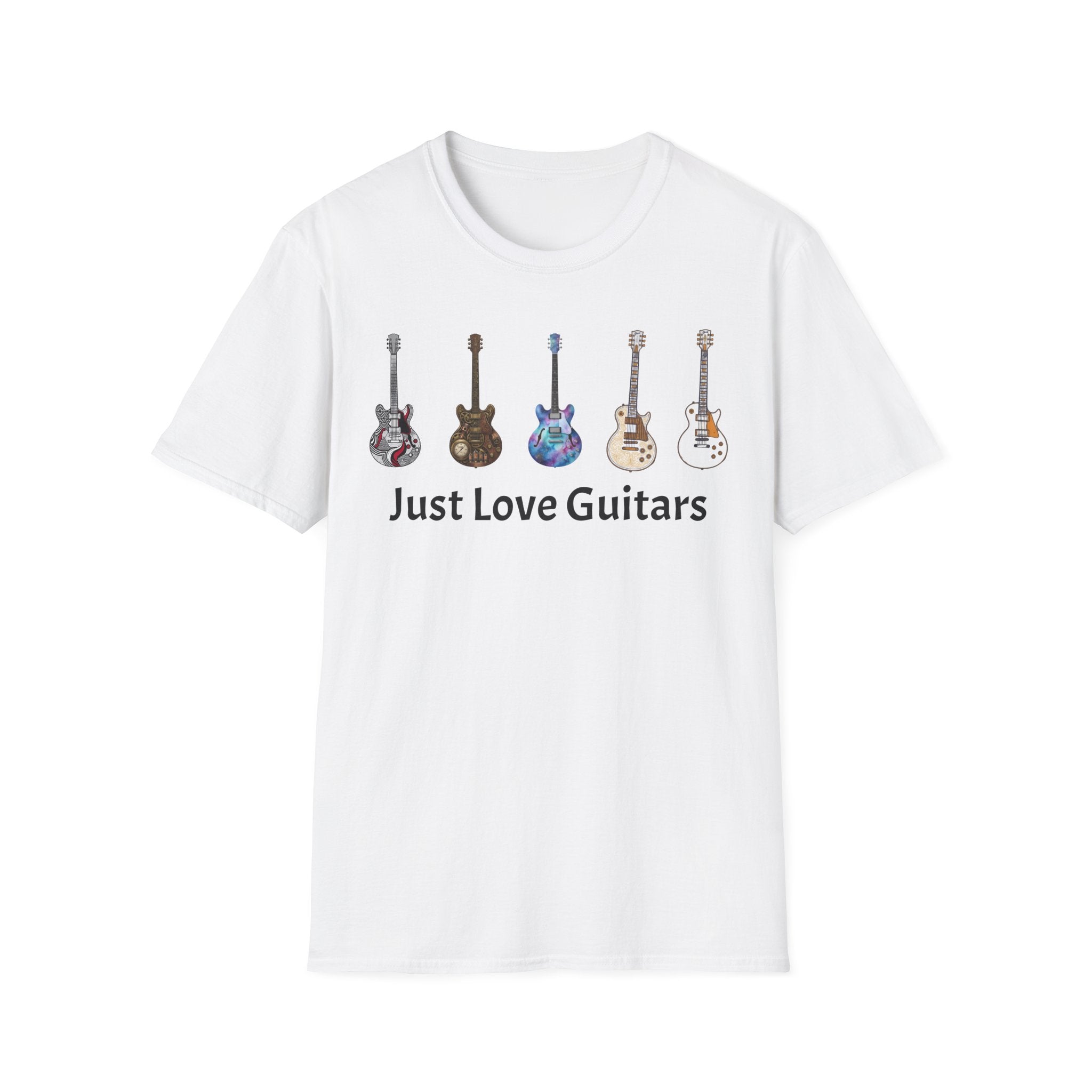 Just Love Guitars T-Shirt — Acoustic & Electric Guitar Lover Tee Printify