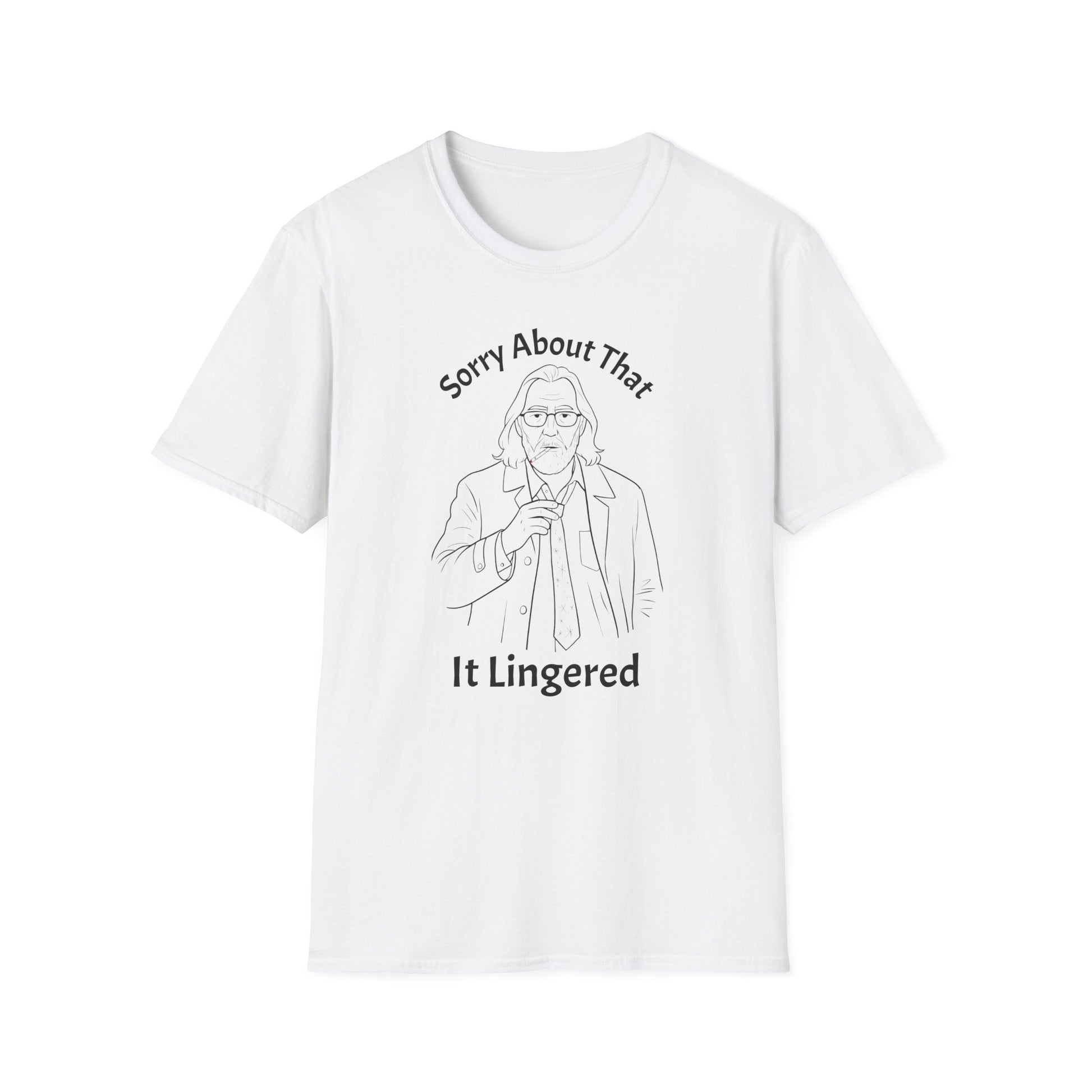 Gary Oldman AS Jackson Lamb TV Show Line Drawing Unisex T-Shirt - Sorry About That It Lingered 