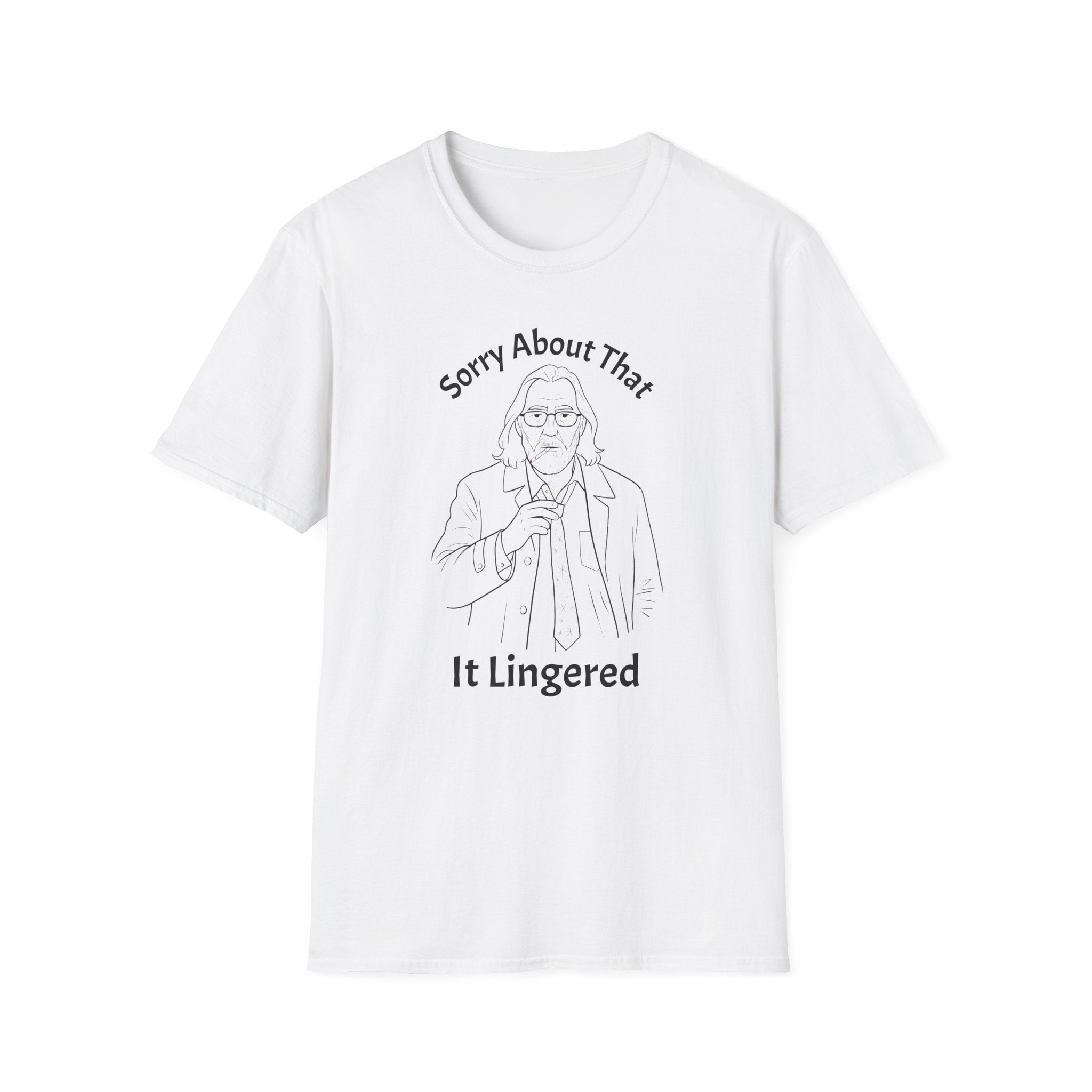 Gary Oldman AS Jackson Lamb TV Show Line Drawing Unisex T-Shirt - Sorry About That It Lingered 