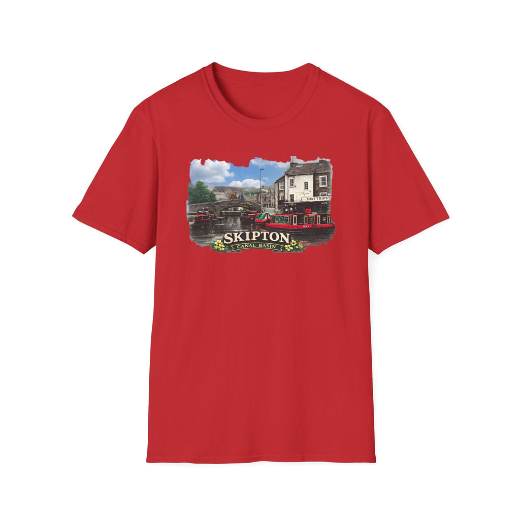 Historic Skipton- Canal Basin-Scene T  shirt Yorkshires Most Picturesque Waterway Printify