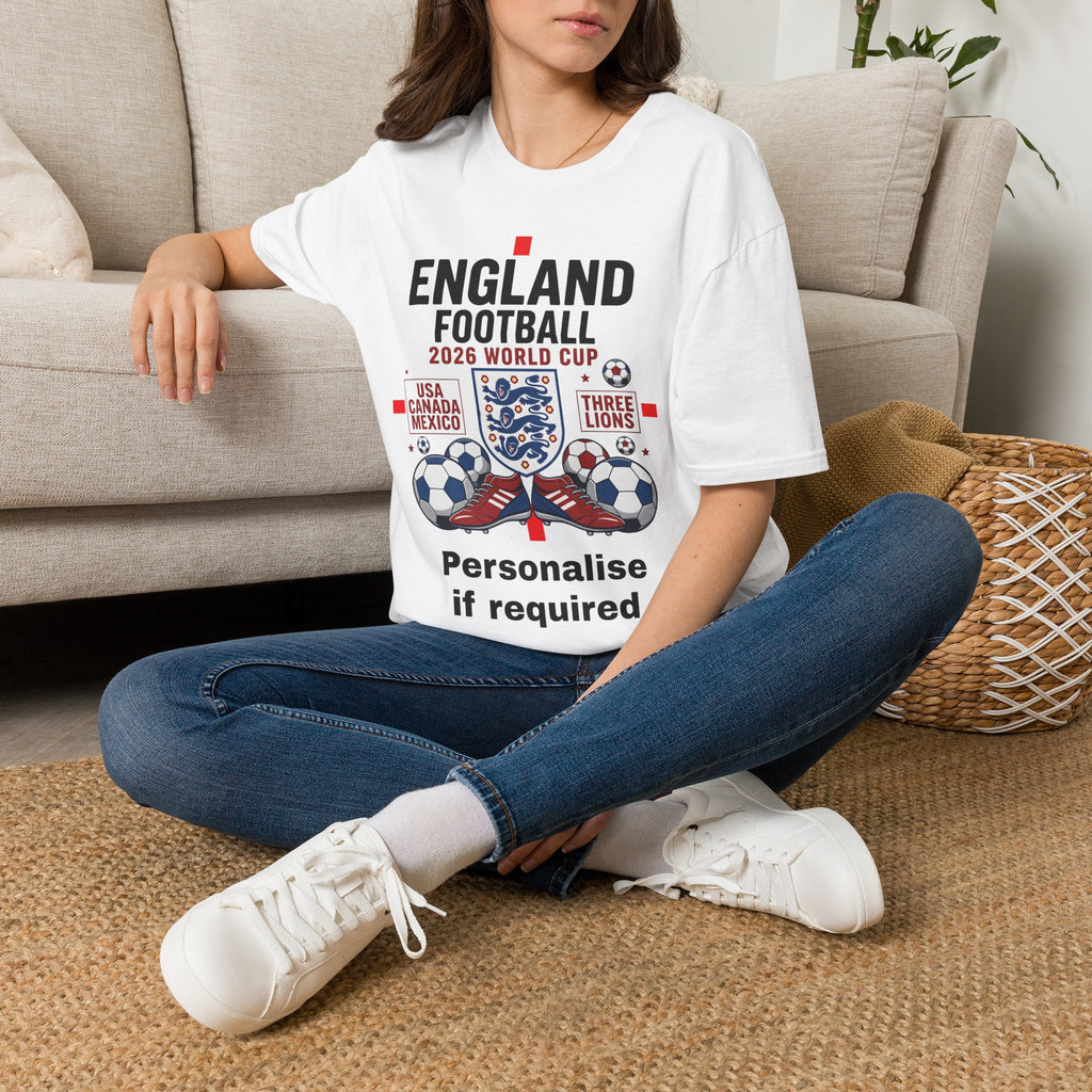 Personalised England Football 2026 World Cup Supporters  Unisex T-Shirt Printify