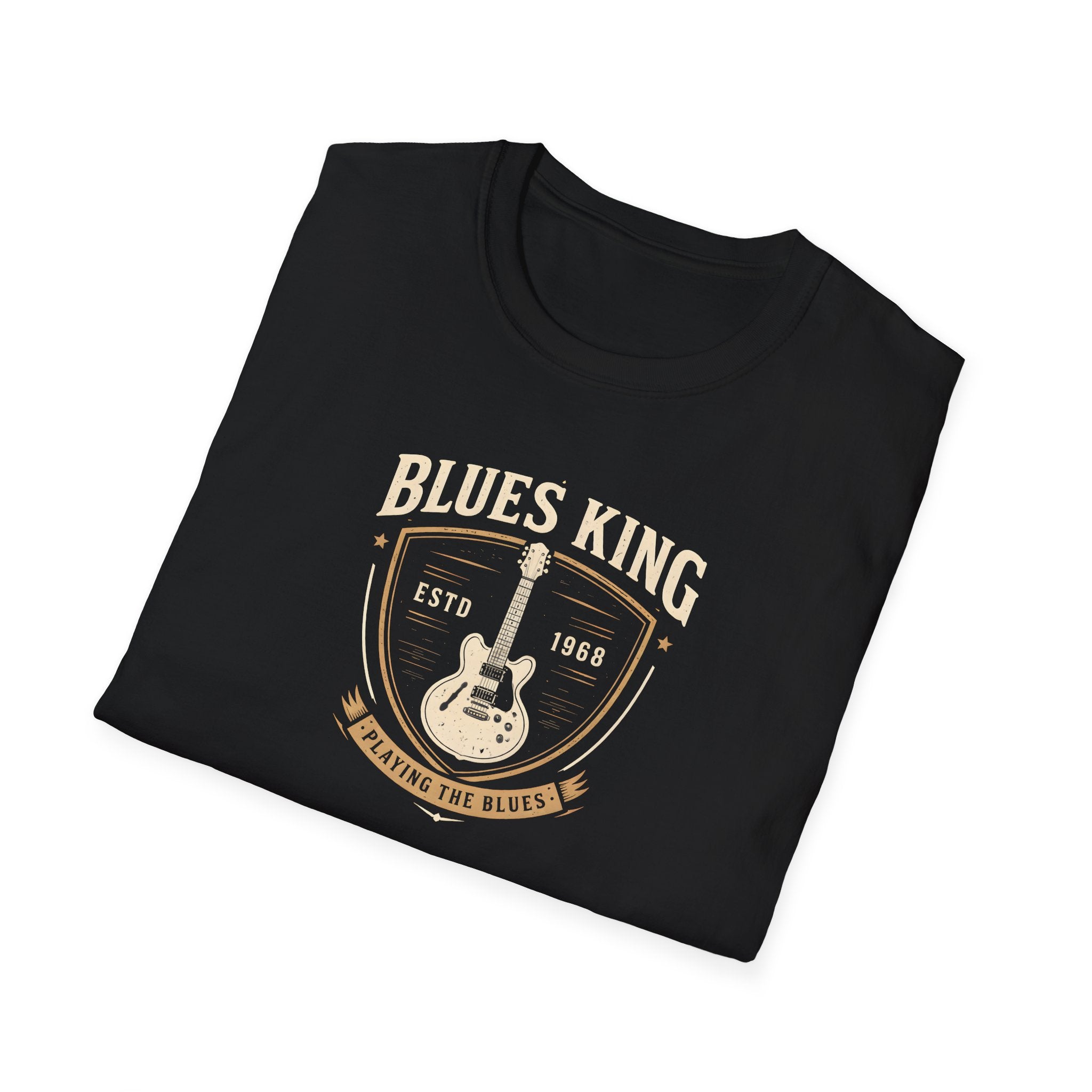 Fat Boris Blues King Guitar T-Shirt – Vintage Blues Music Graphic Tee 