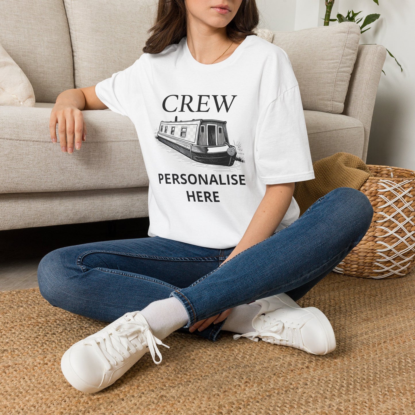 Crew Canal Boat T-Shirt — Personalized Narrowboat Crew Tee Printify