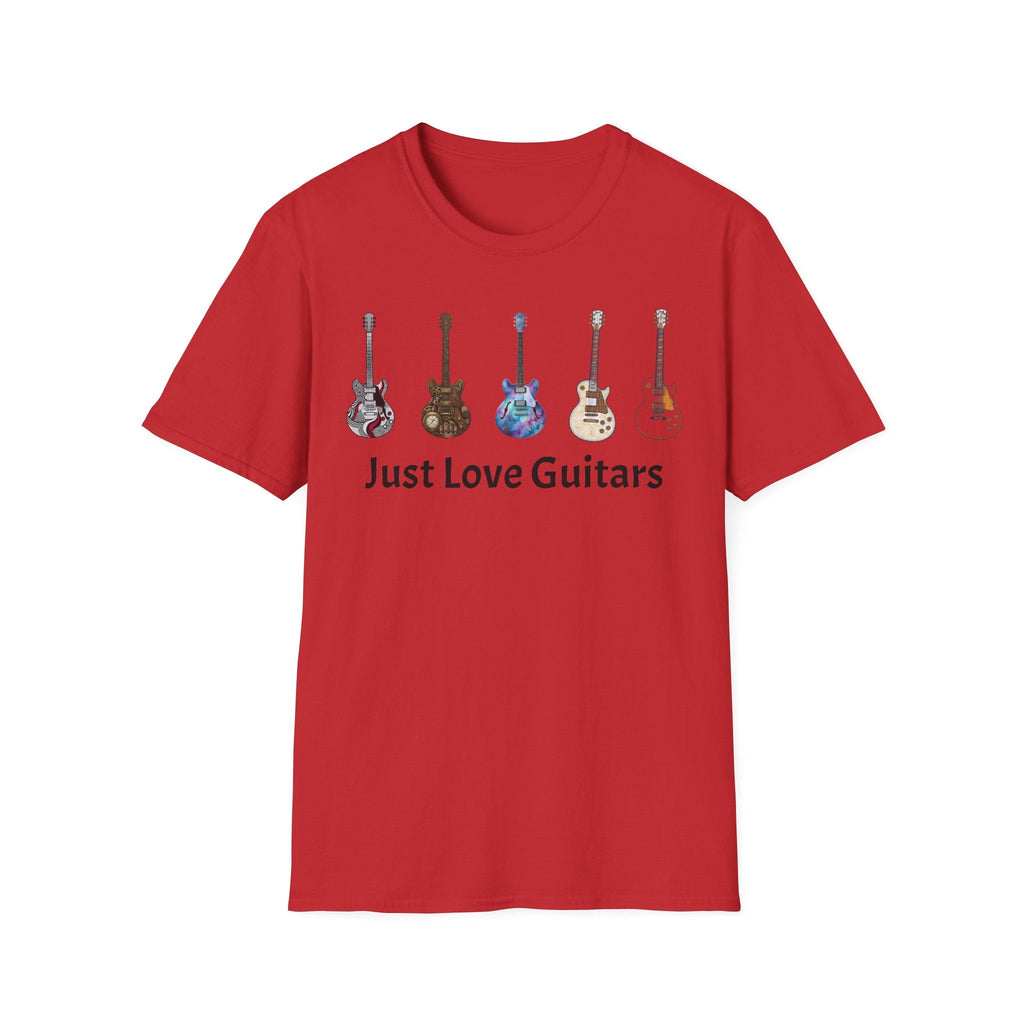 Just Love Guitars T-Shirt — Acoustic & Electric Guitar Lover Tee Printify